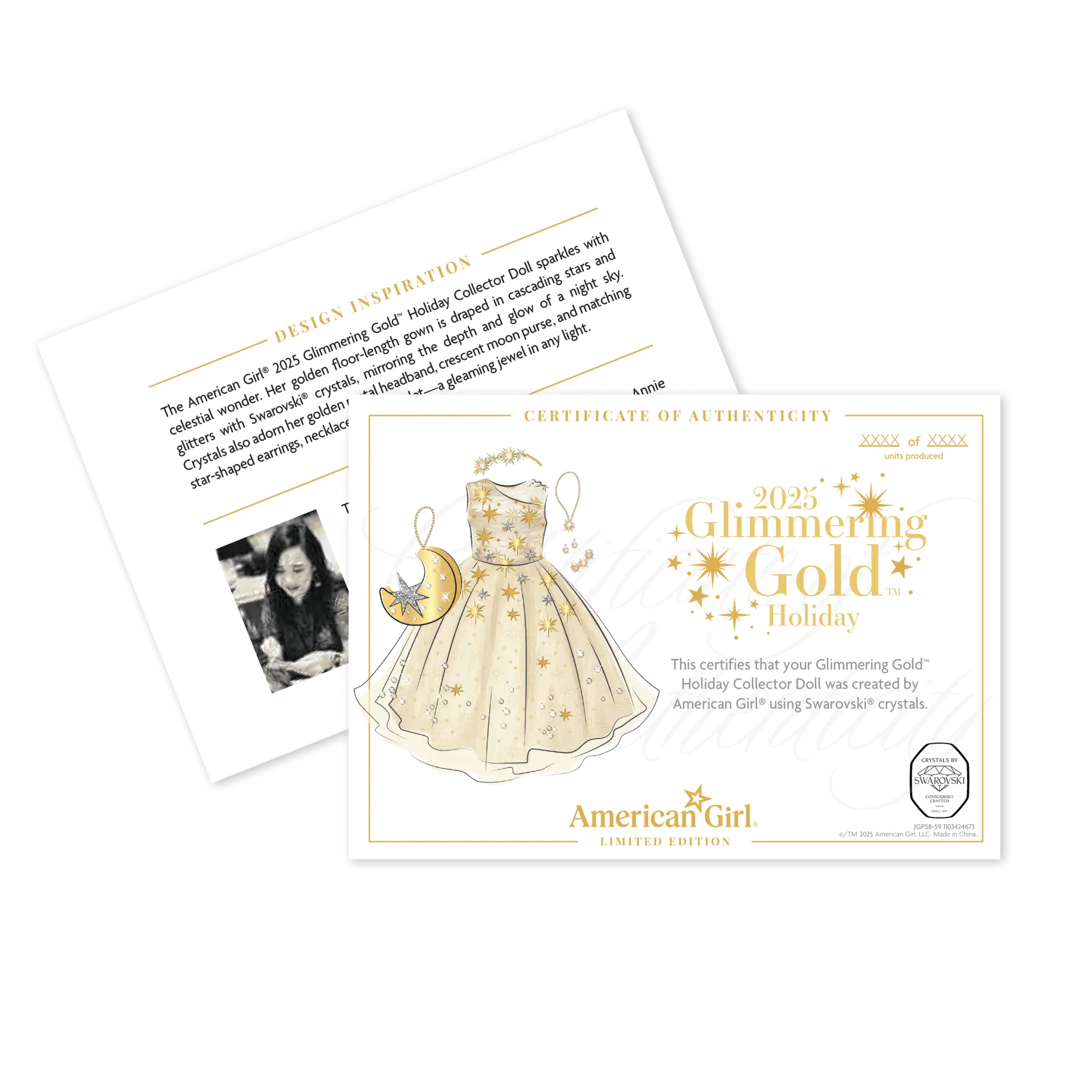 American Girl 2025 Glimmering Gold Holiday Collector Doll - Image 14