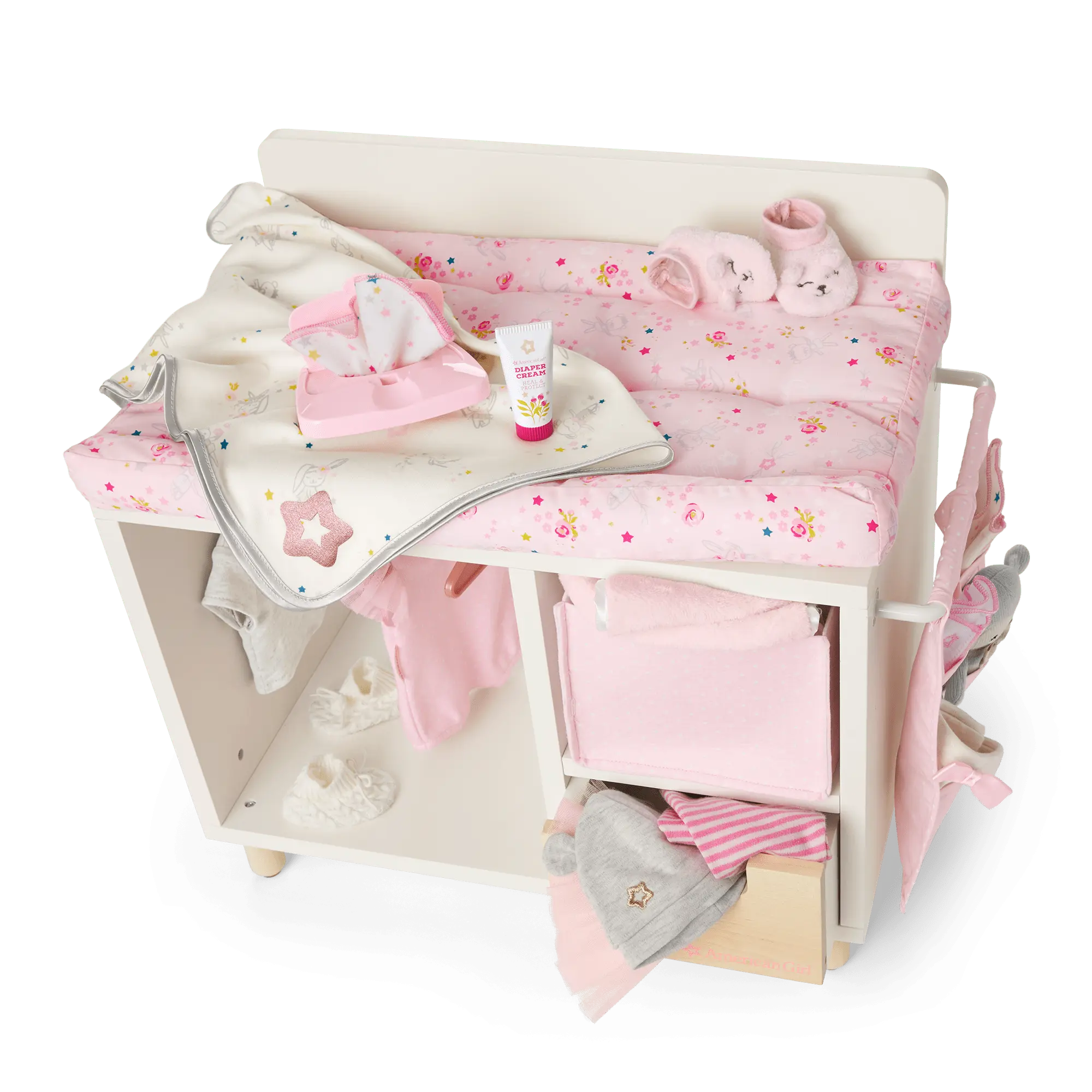 Dots & Blooms Changing Table With Storage - Image 3
