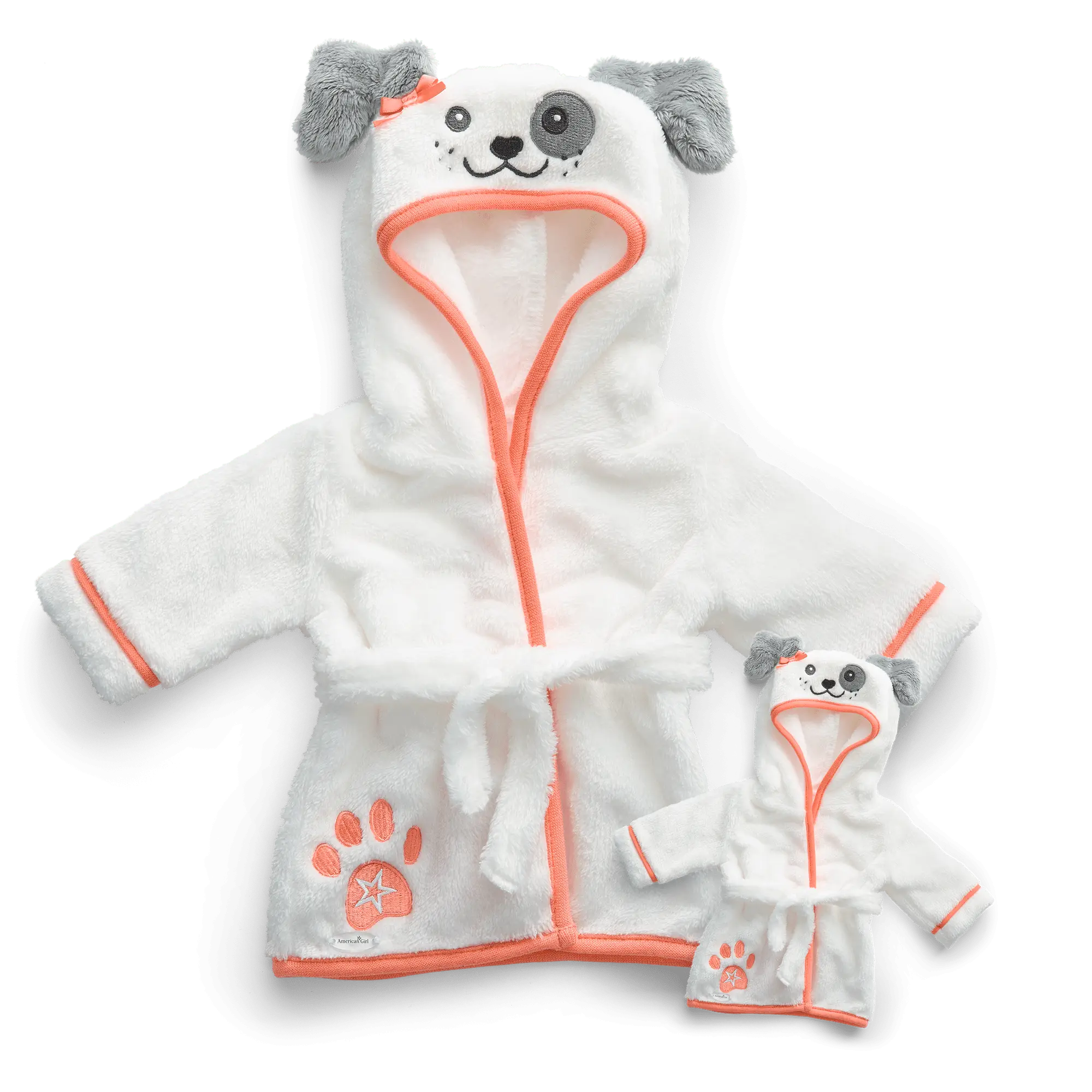 Comfy Puppy Robe Set For Girls & 18-Inch Dolls - Image 3