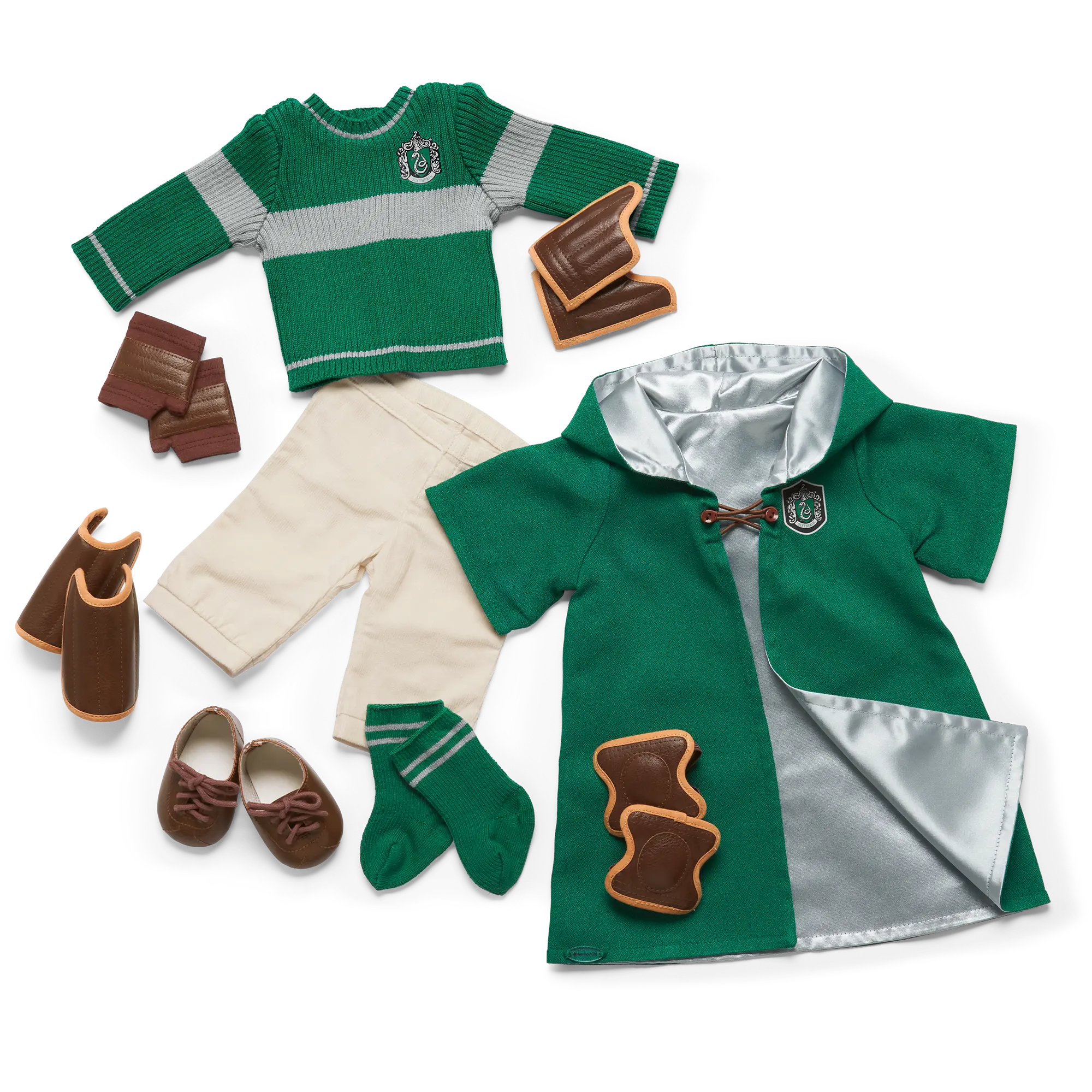American Girl Slytherin Quidditch Uniform For 18-Inch Dolls