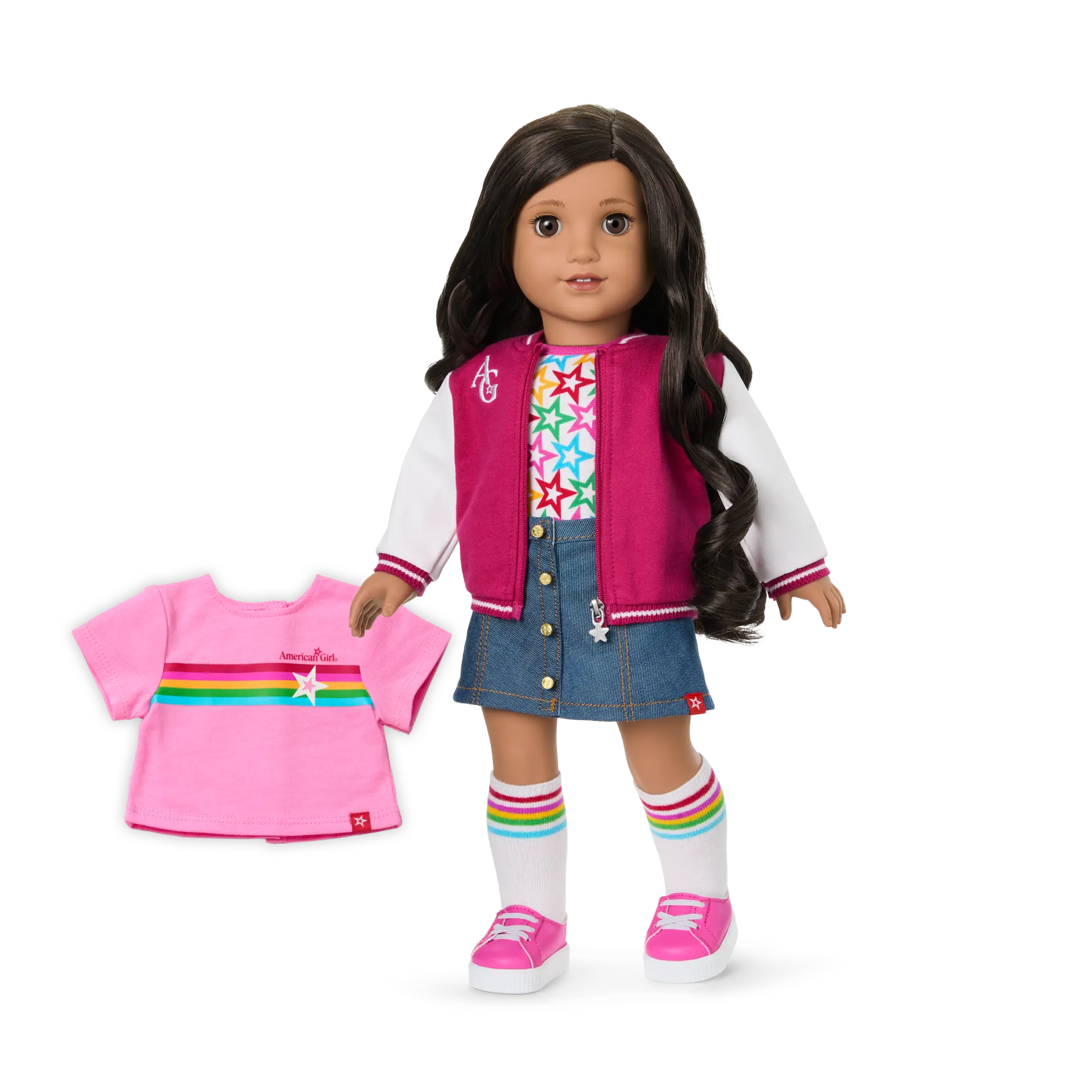 Truly Me 18-Inch Doll #108 With Curly Black-Brown Hair - Image 2