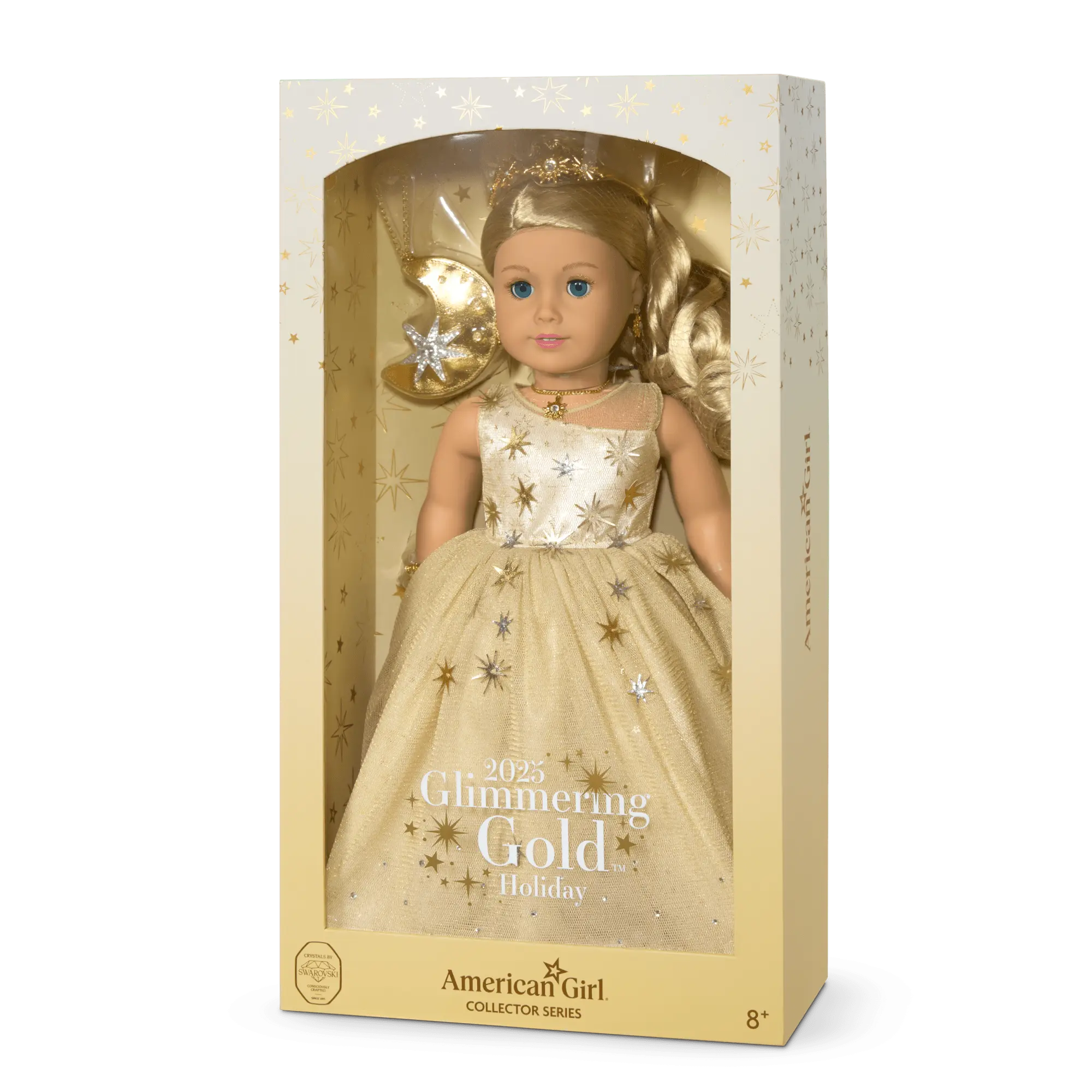 American Girl 2025 Glimmering Gold Holiday Collector Doll - Image 16