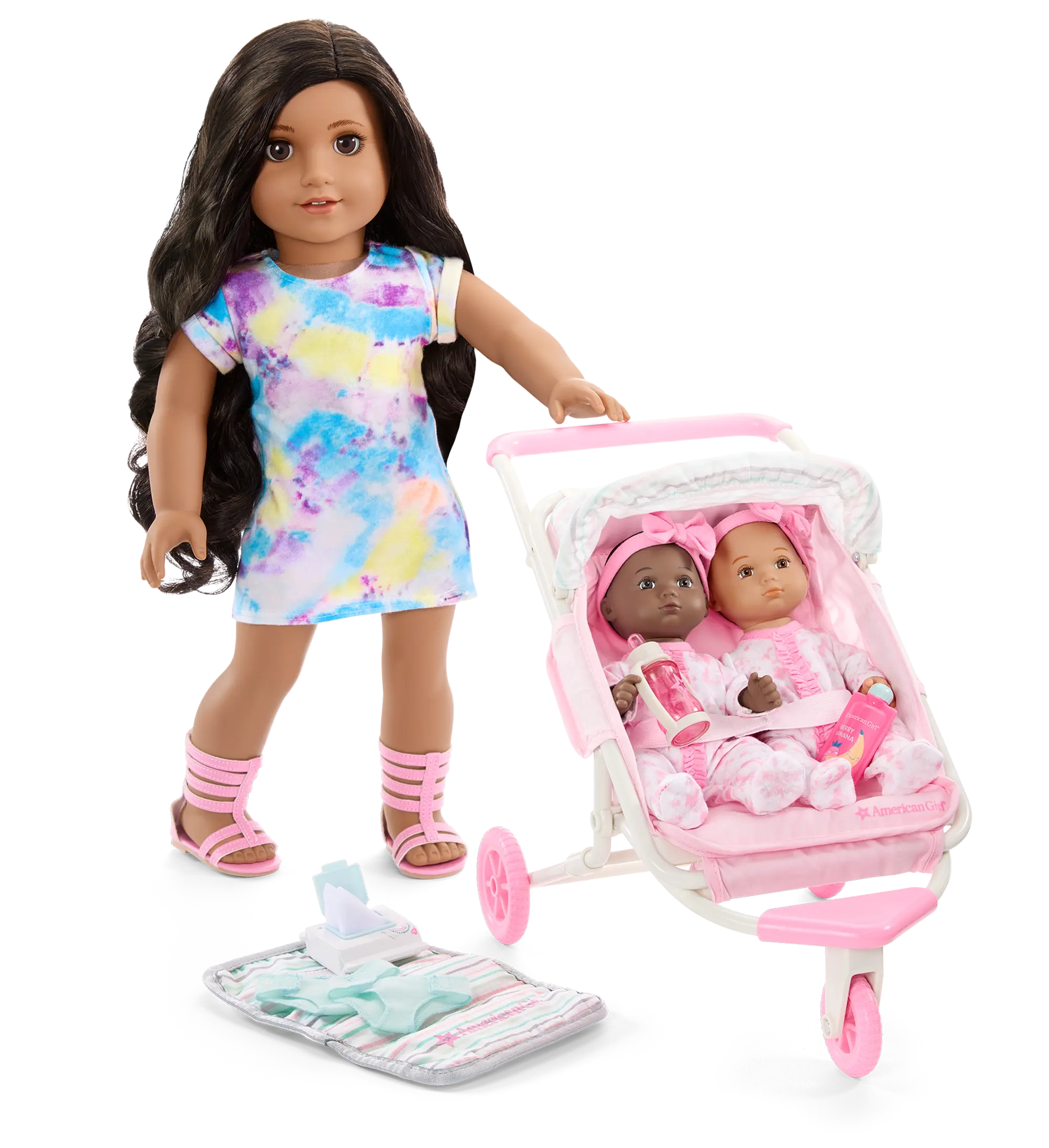 Little Bitty Baby Double Stroller Set For 7.75-Inch Dolls