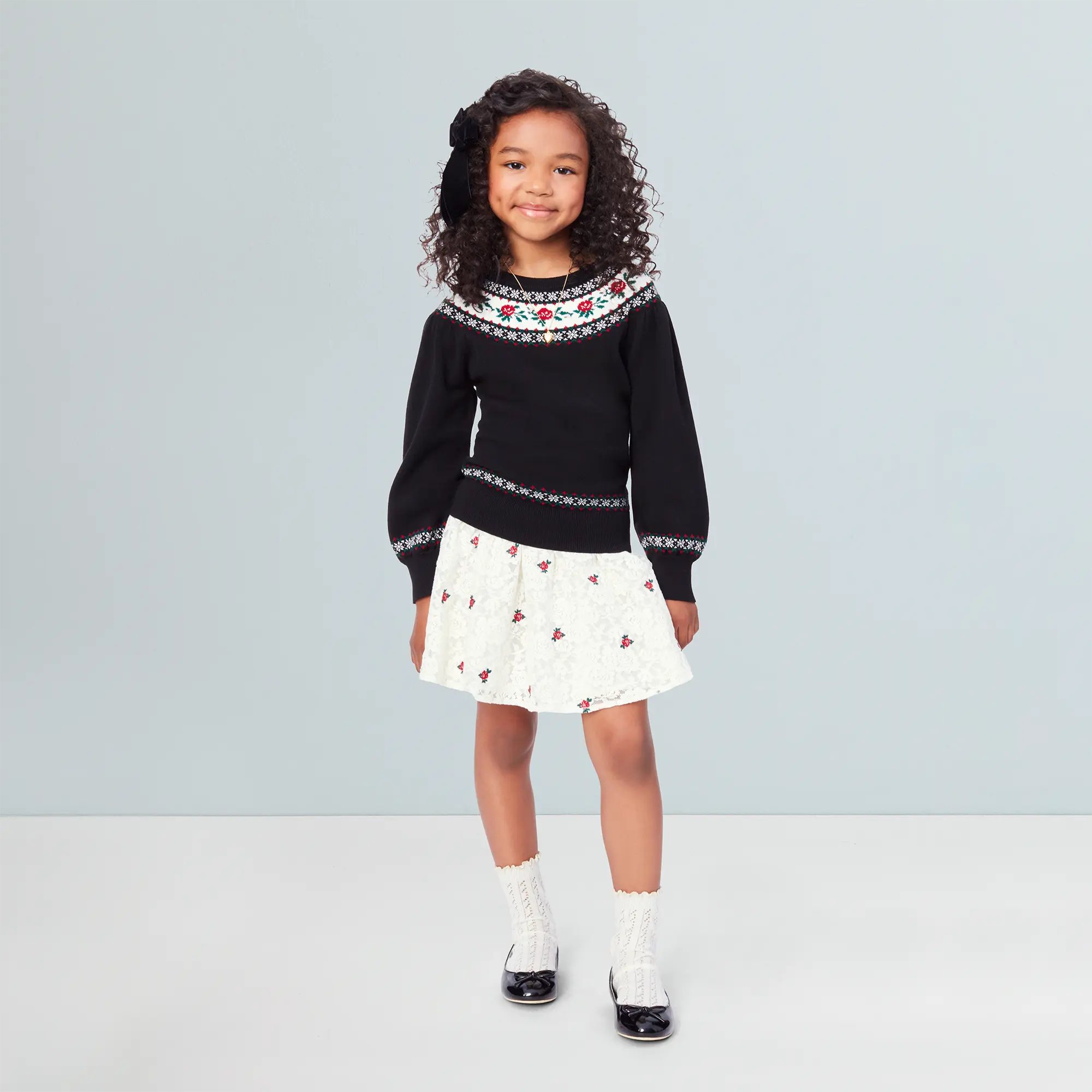 American Girl X Janie And Jack Holiday Rose Skirt For Girls - Image 4