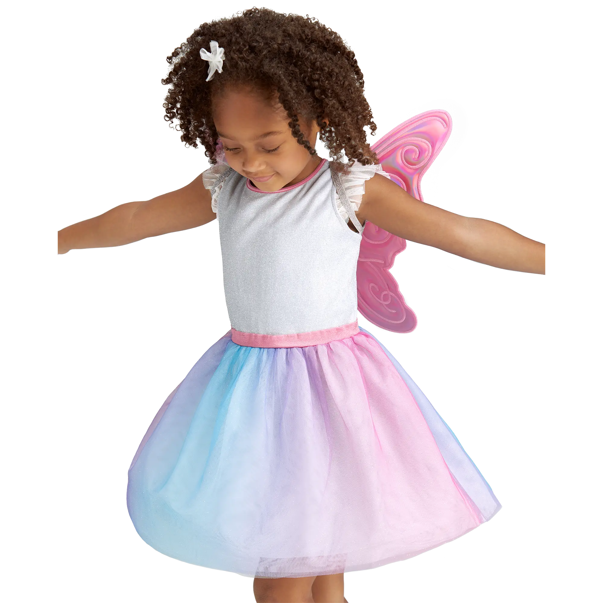 Colorful Butterfly Dress & Wings For Girls