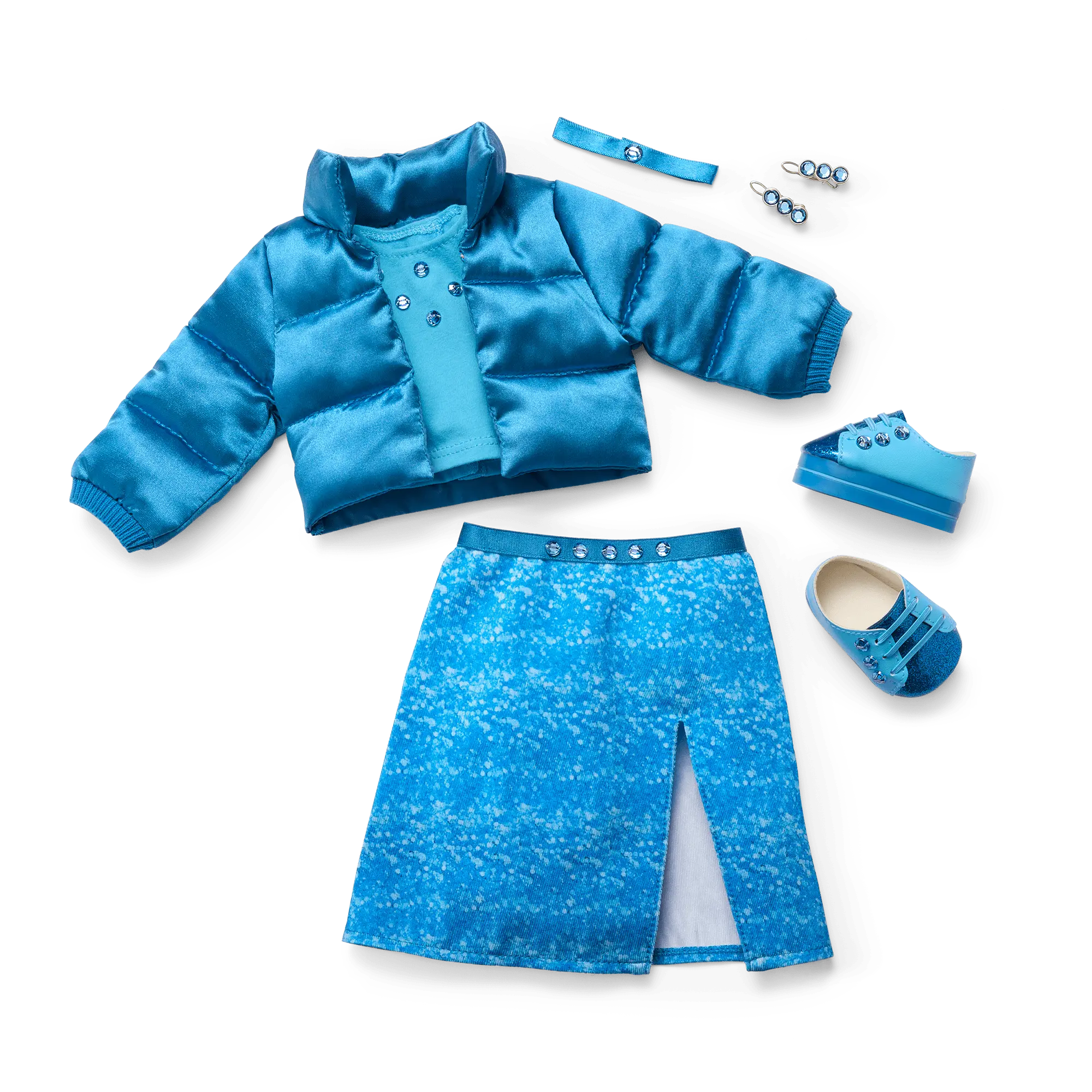 December Blue Beauty Topaz Outfit For 18-Inch Dolls