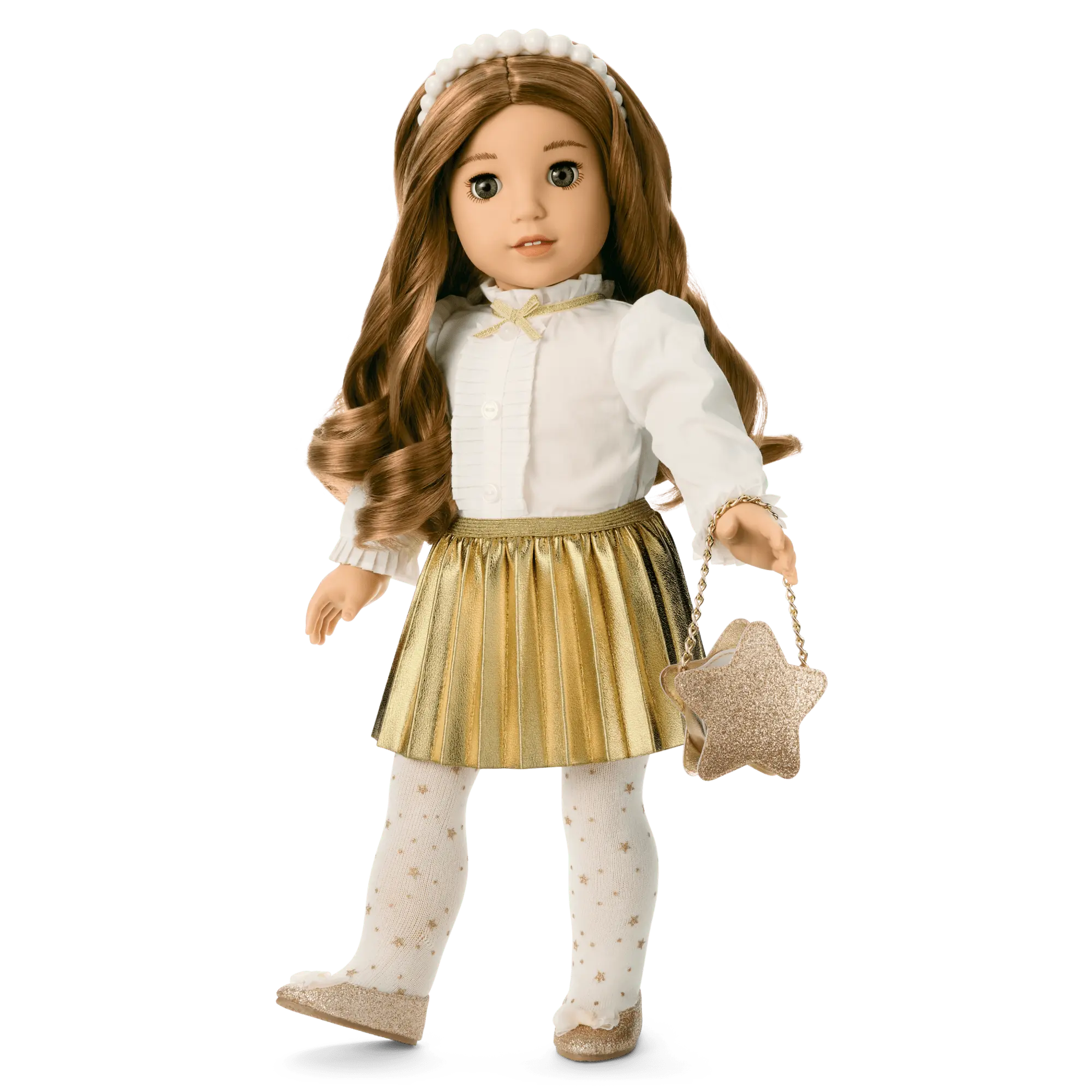 American Girl X Janie And Jack Sparkly Cream Celebration Accessories For 18-Inch Dolls - Image 2
