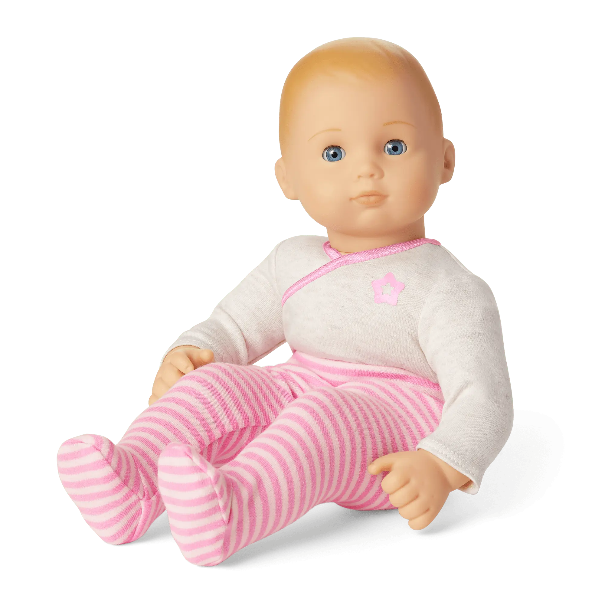 Bitty Baby Doll #3 With Blonde Hair In Pretty Pink