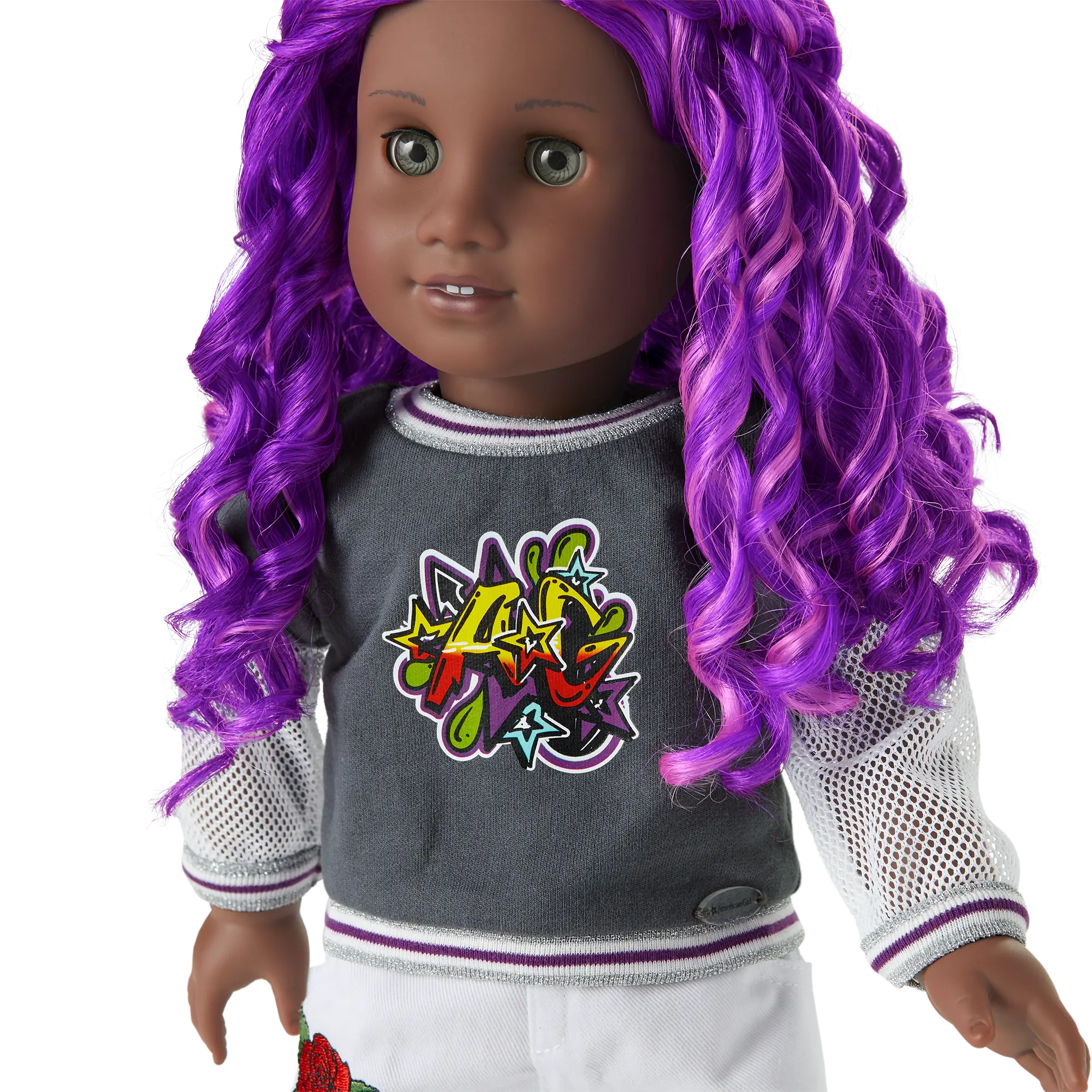 Truly Me 18-Inch Doll #91 With Curly Purple Hair - Image 4