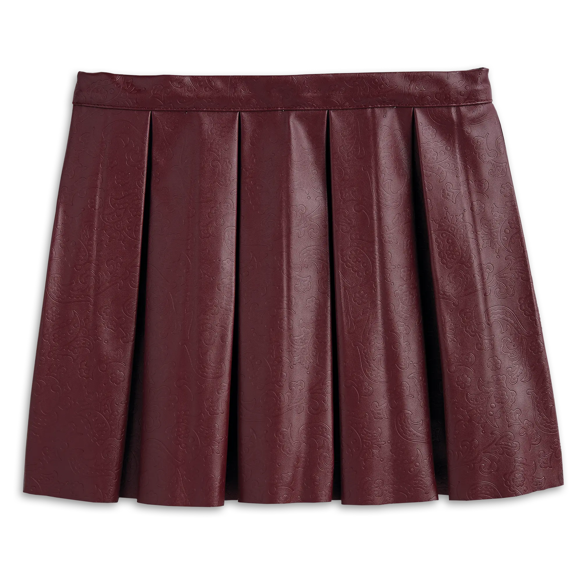 Embossed Paisley Skirt For Girls
