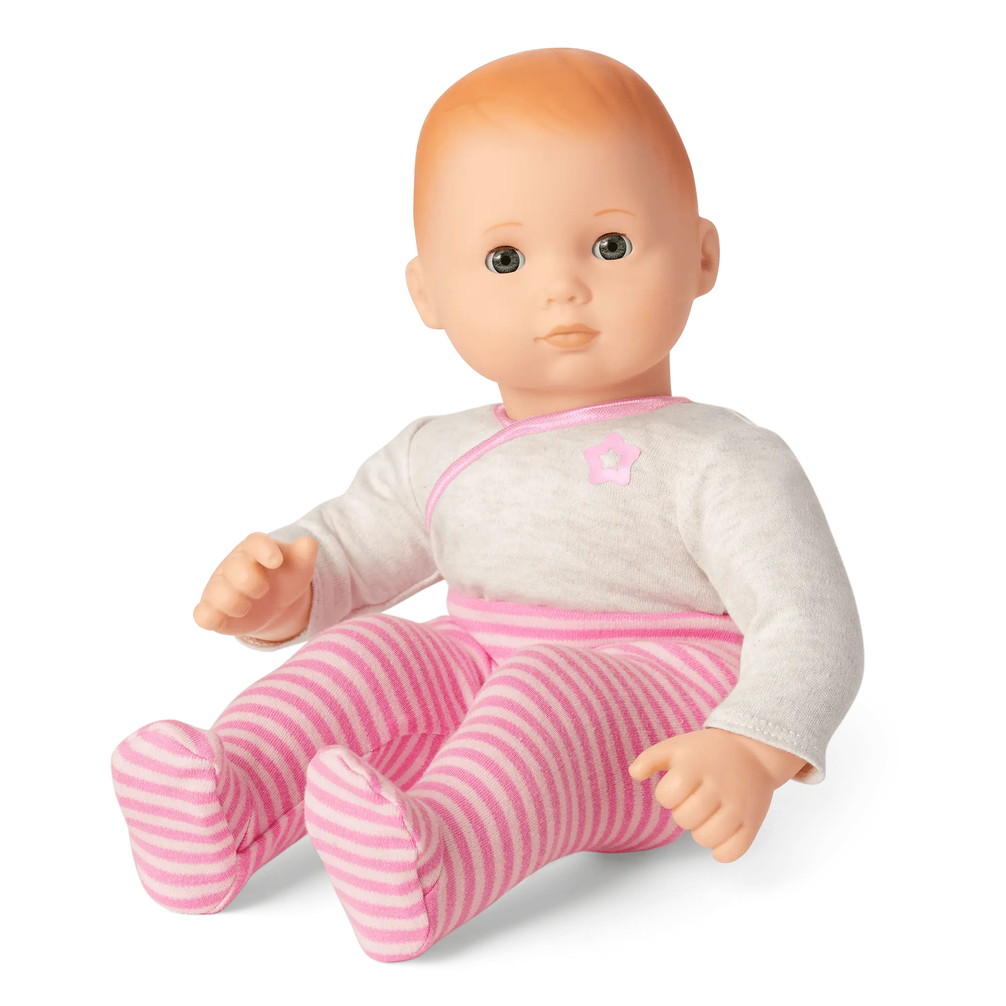 Bitty Baby Doll #6 With Red Hair In Pretty Pink