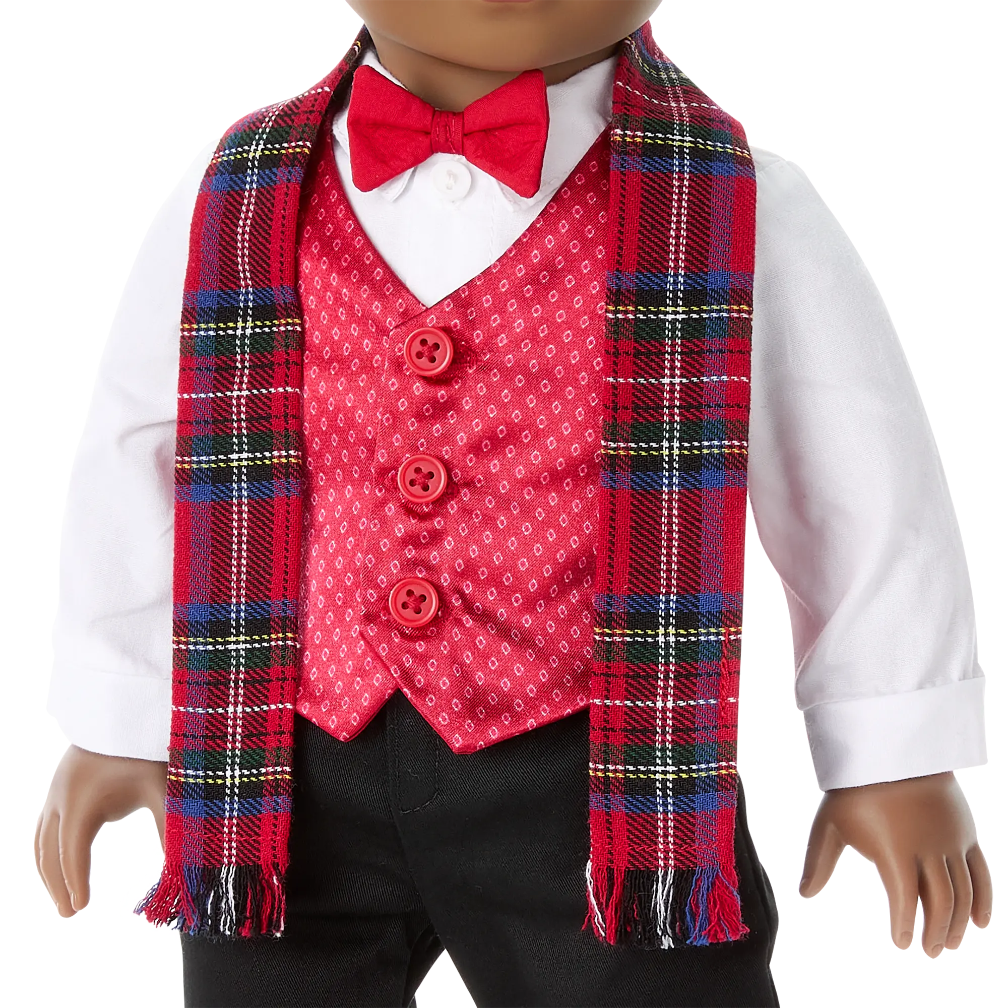 Pop Of Plaid Holiday Outfit For 18-Inch Dolls - Image 4