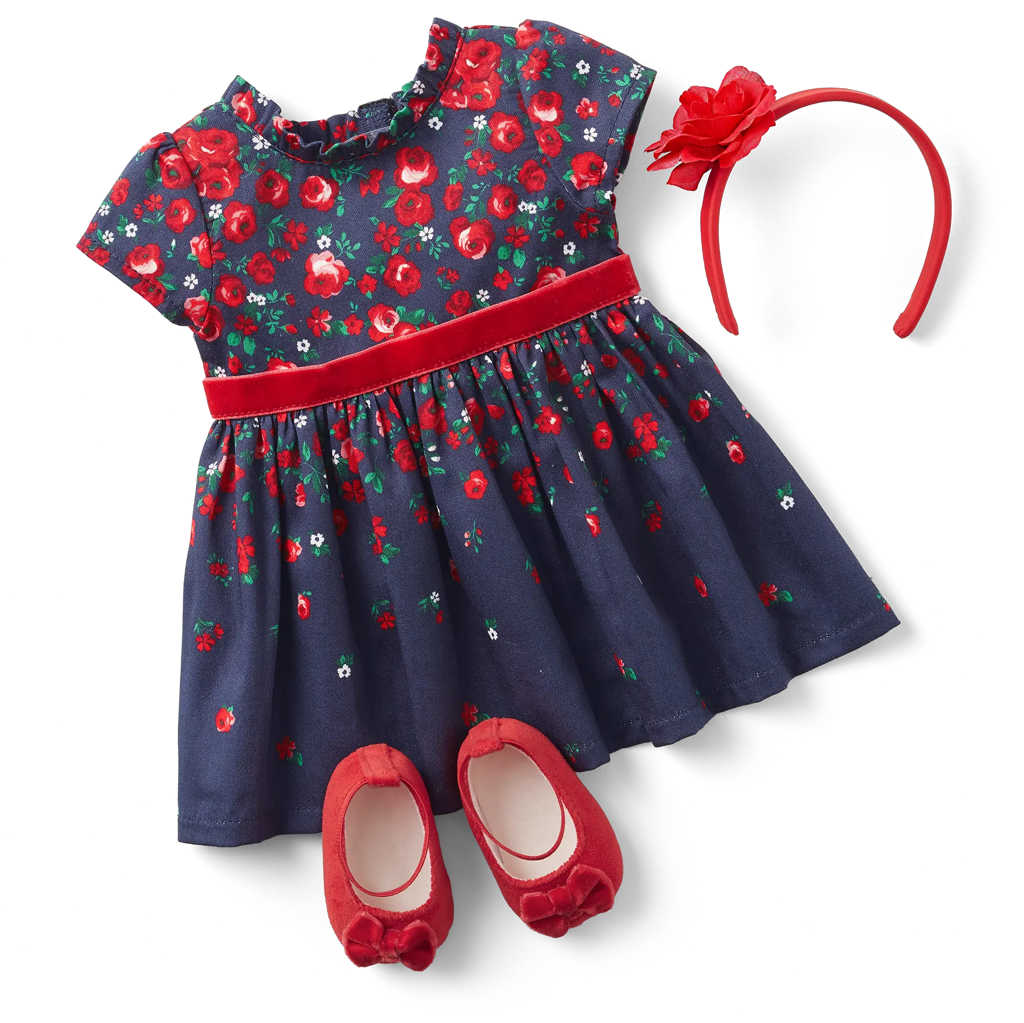 American Girl X Janie And Jack Wrapped In Roses Party Dress For Bitty Baby Dolls