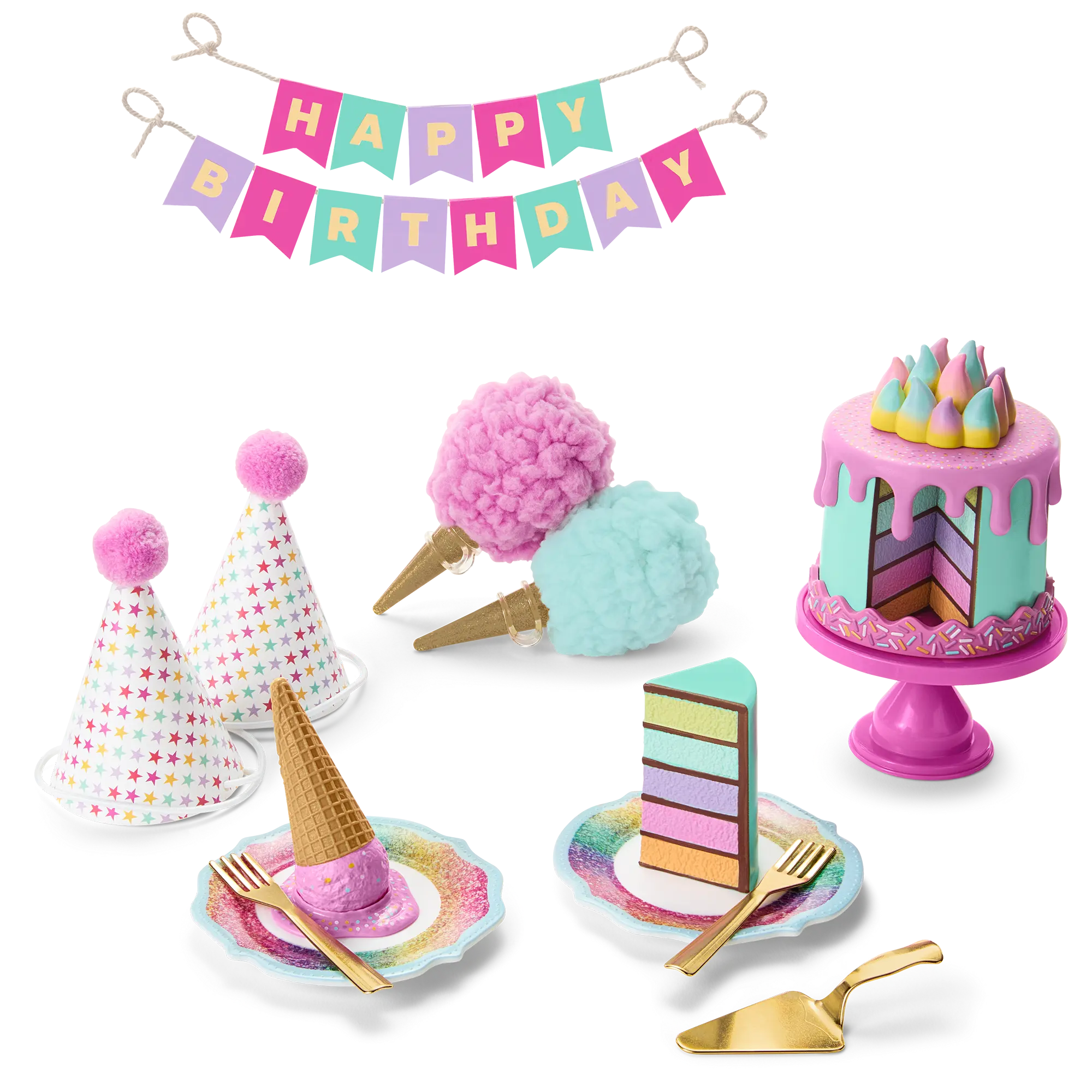Extra Sweet Birthday Party Set For 18-Inch Dolls