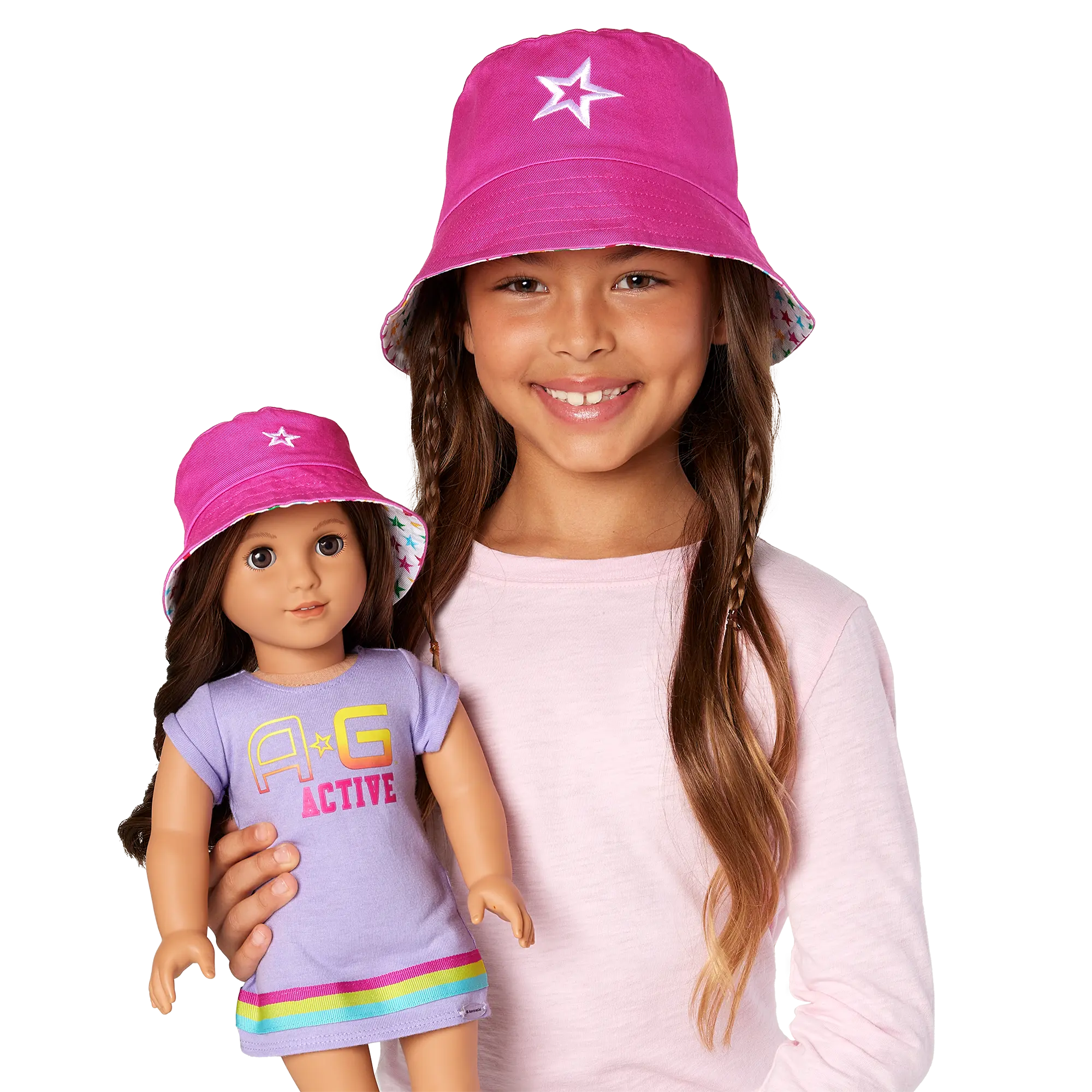 Ag Star Bucket Hat Set For Girls & Dolls