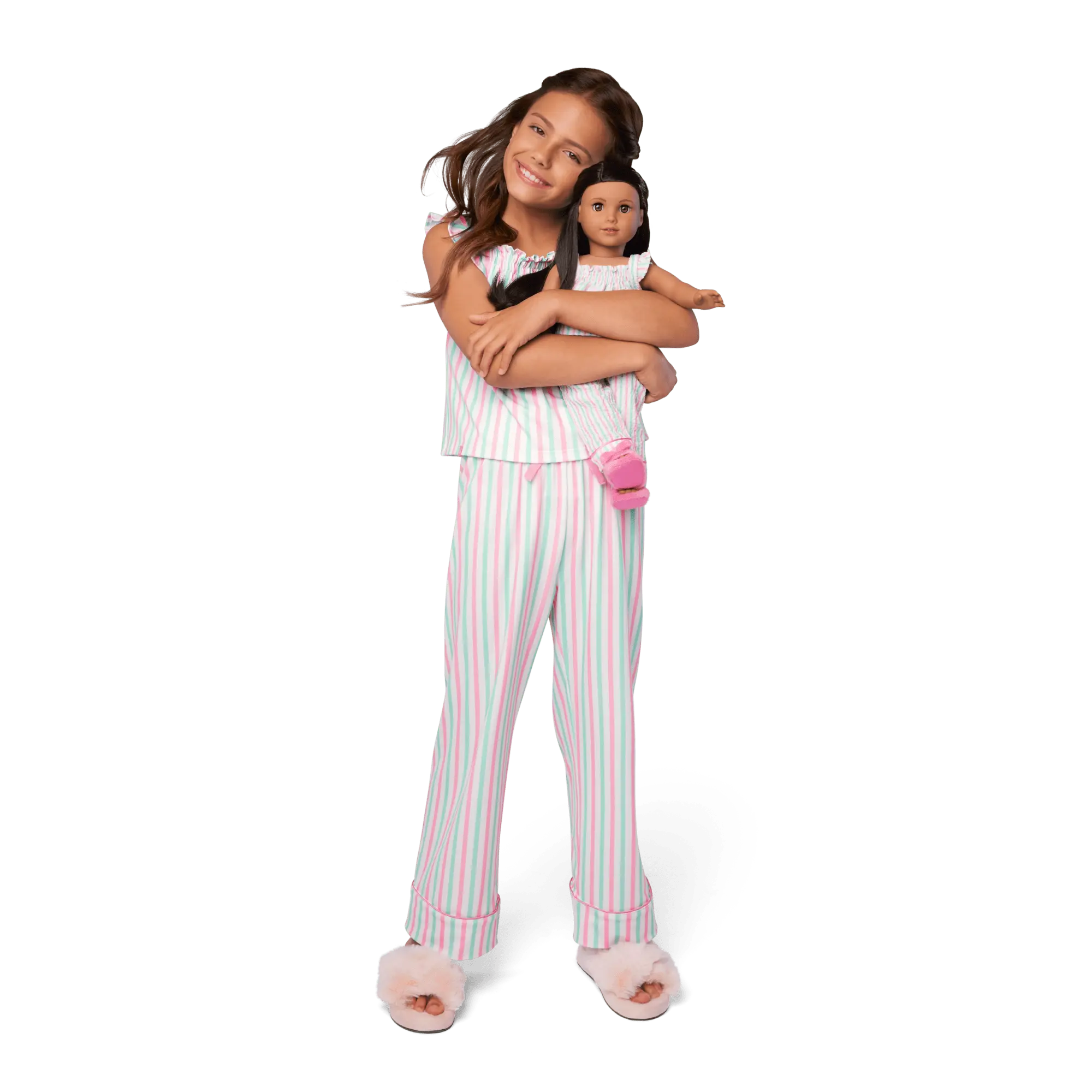 Raquel's Coastal Stripes Pajamas For Girls & 18-Inch Dolls