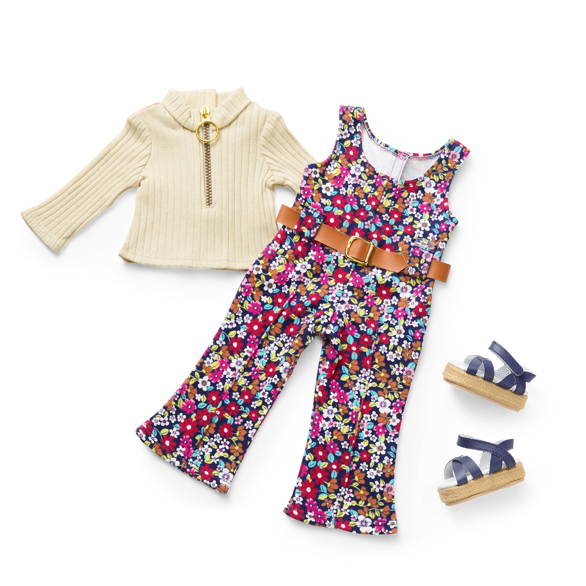 Julie's Floral Jumpsuit For 18-Inch Dolls (Historical Characters)