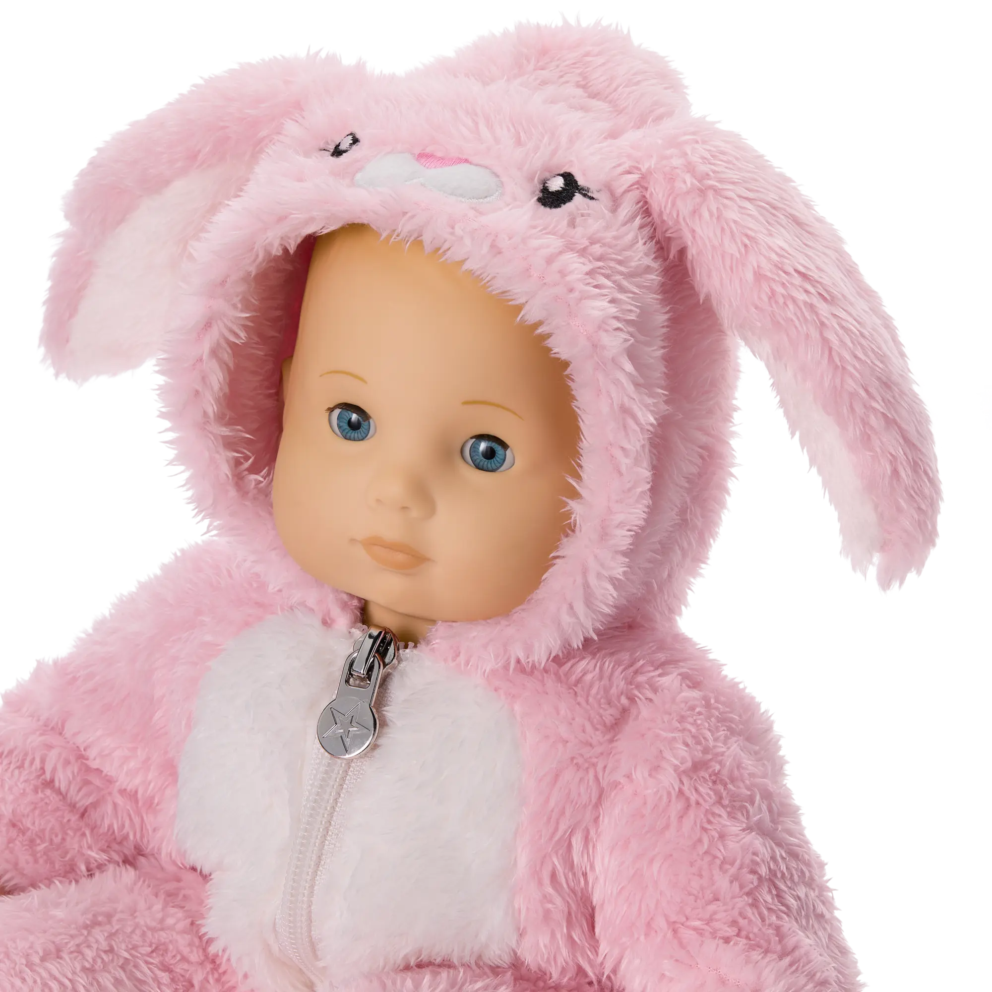 Playful Pink Bunny One-Piece Outfit For Bitty Baby Dolls - Image 5