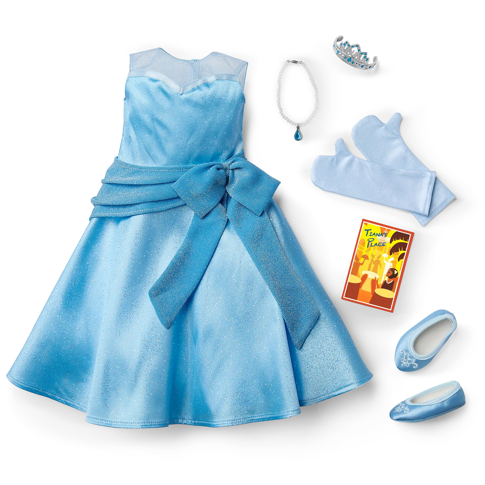 American Girl Disney Princess Tiana Evening Star Dress & Accessories For 18-Inch Dolls