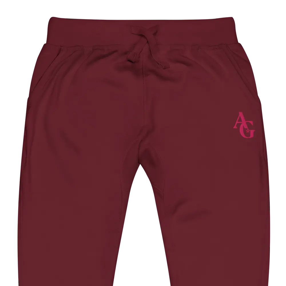 American Girl Burgundy Fleece Sweatpants For Adults - Image 3