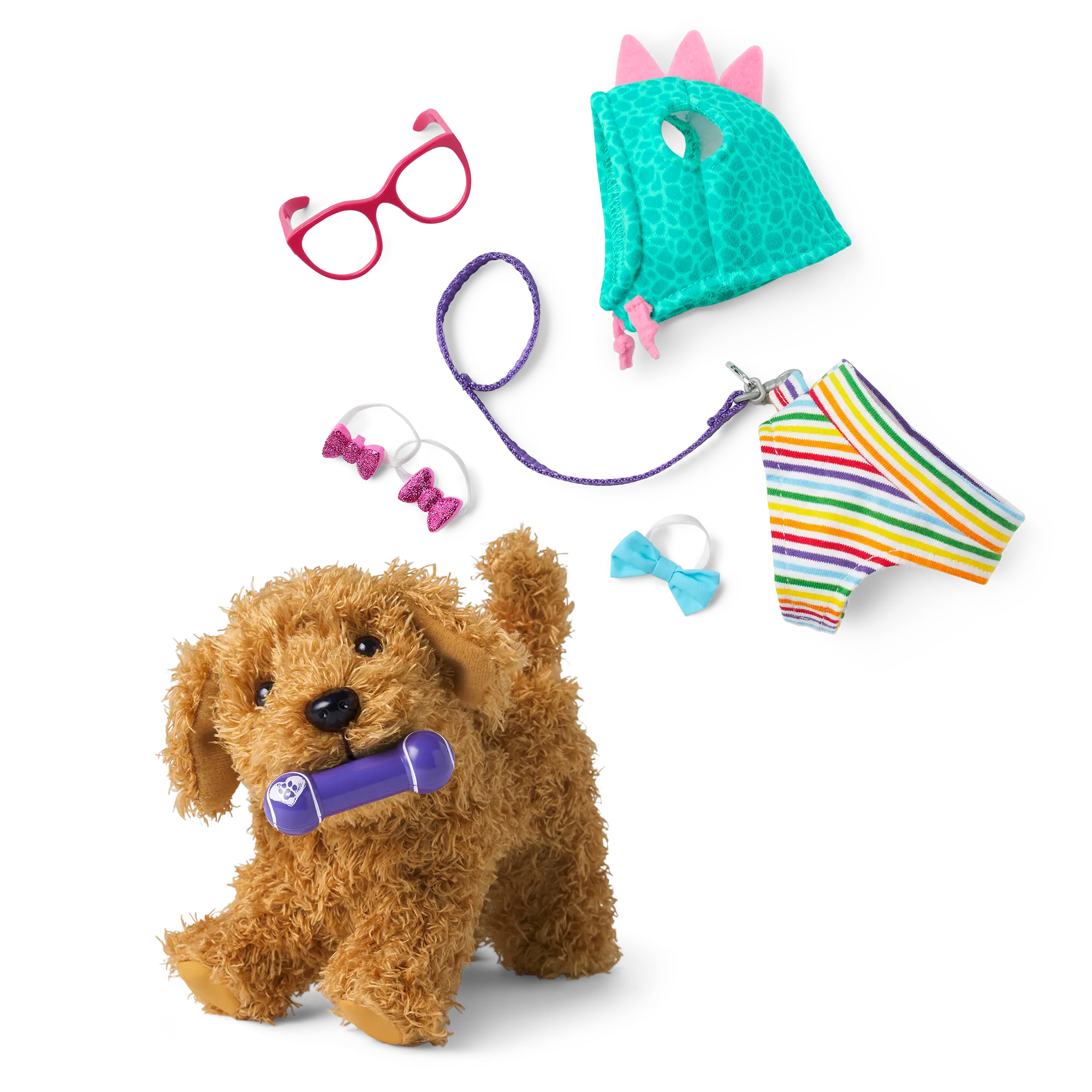 Daffodil Doodle Dog For 18-Inch Dolls & Fancy Pet Fashion Accessories