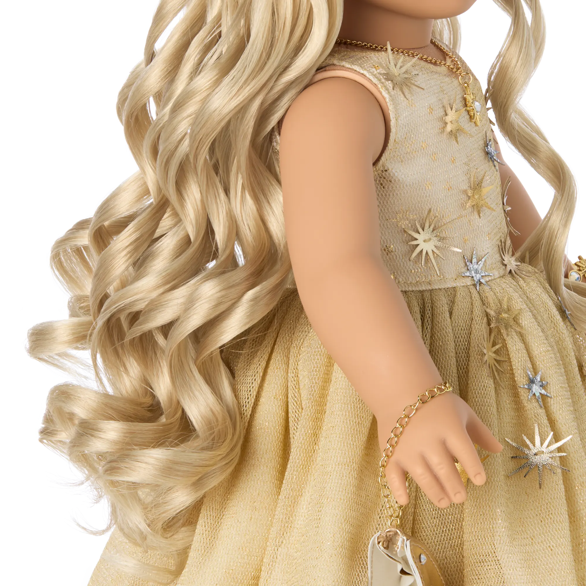 American Girl 2025 Glimmering Gold Holiday Collector Doll - Image 9