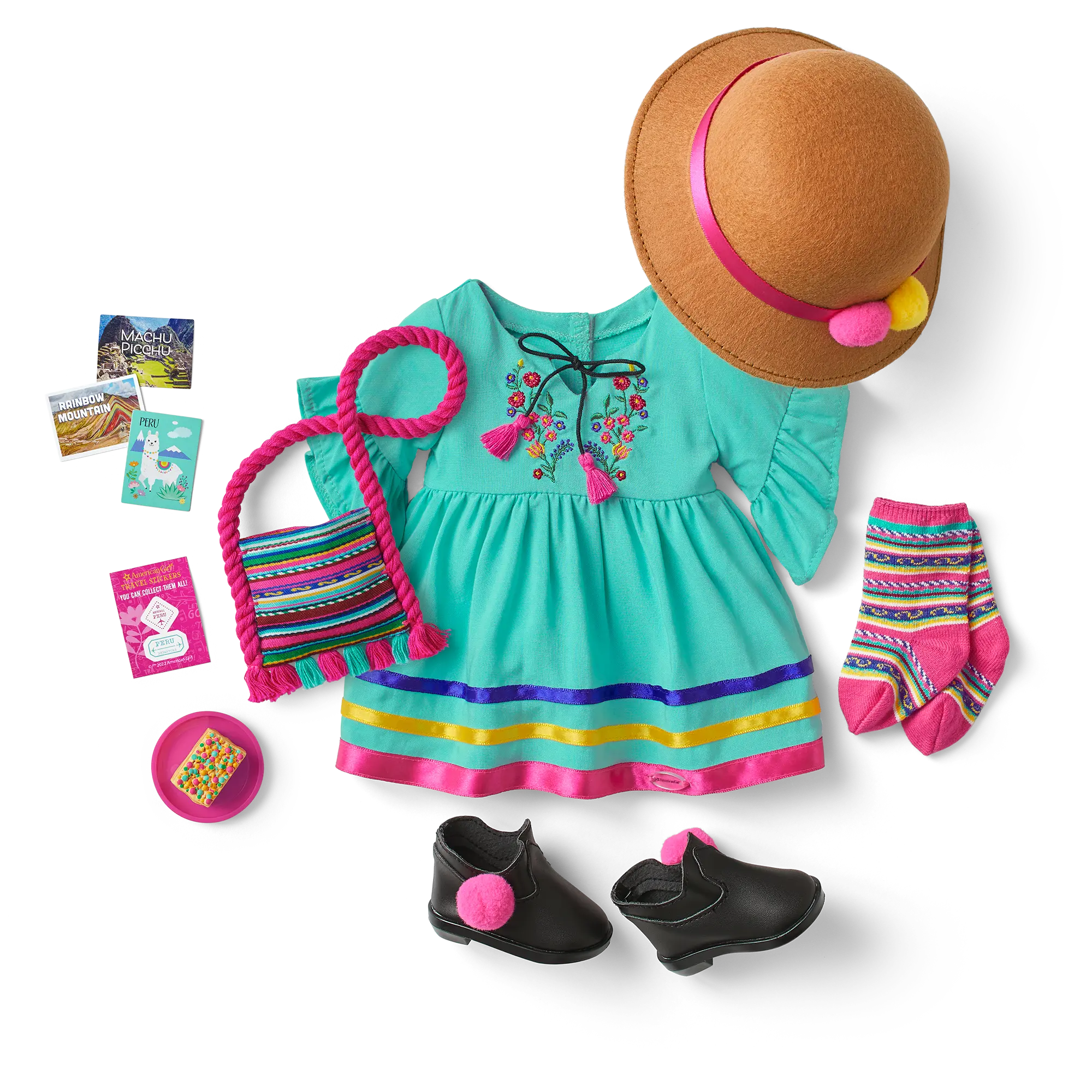 World Traveler In Peru & Peruvian Souvenir Set For 18-Inch Dolls - Image 2