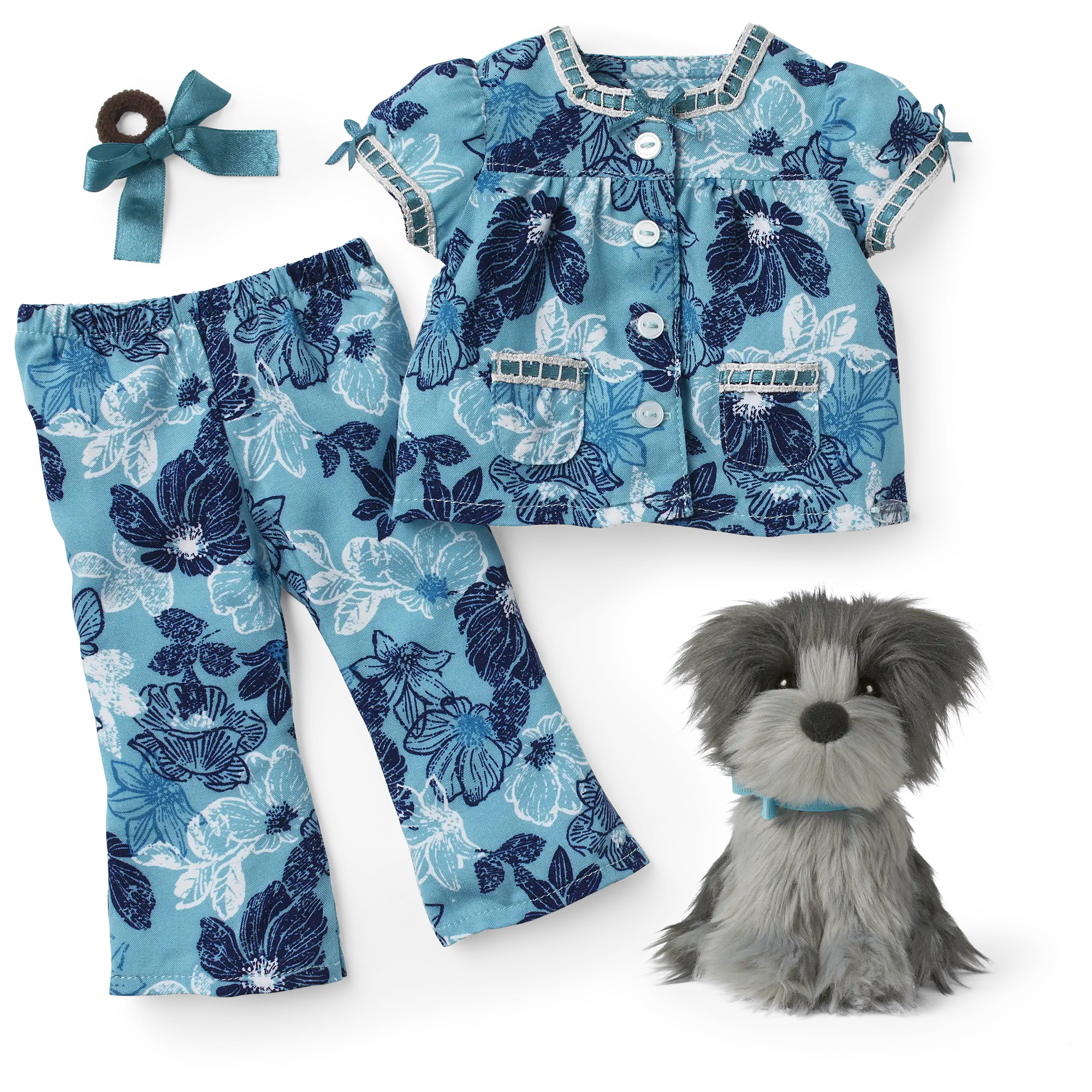 Nanea's Floral Pajamas & Dog (Historical Characters) - Image 2