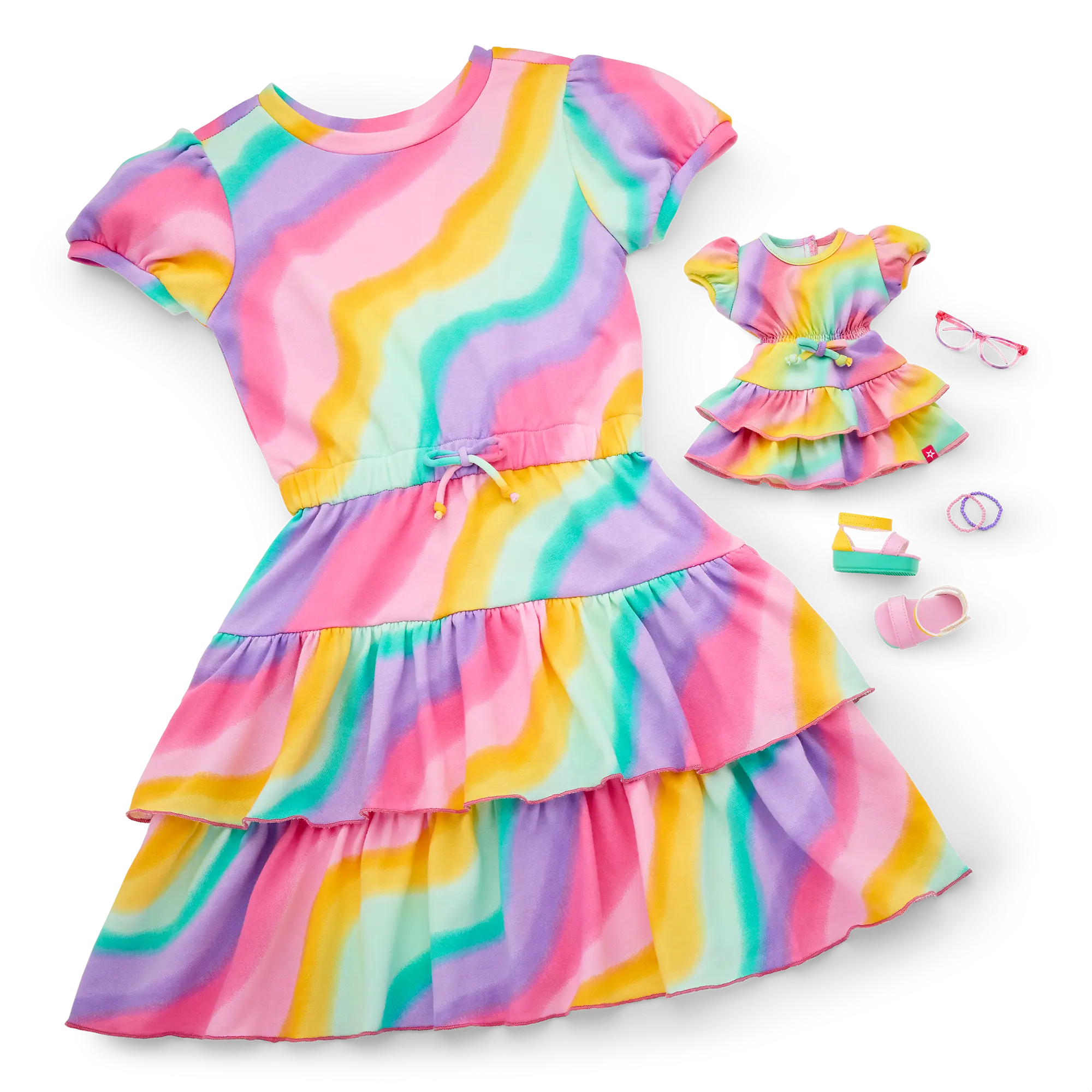 Summer's Rainbow Swirl Dress For Girls & 18-Inch Dolls + Summer Doll (Girl Of The Year 2025) - Image 6