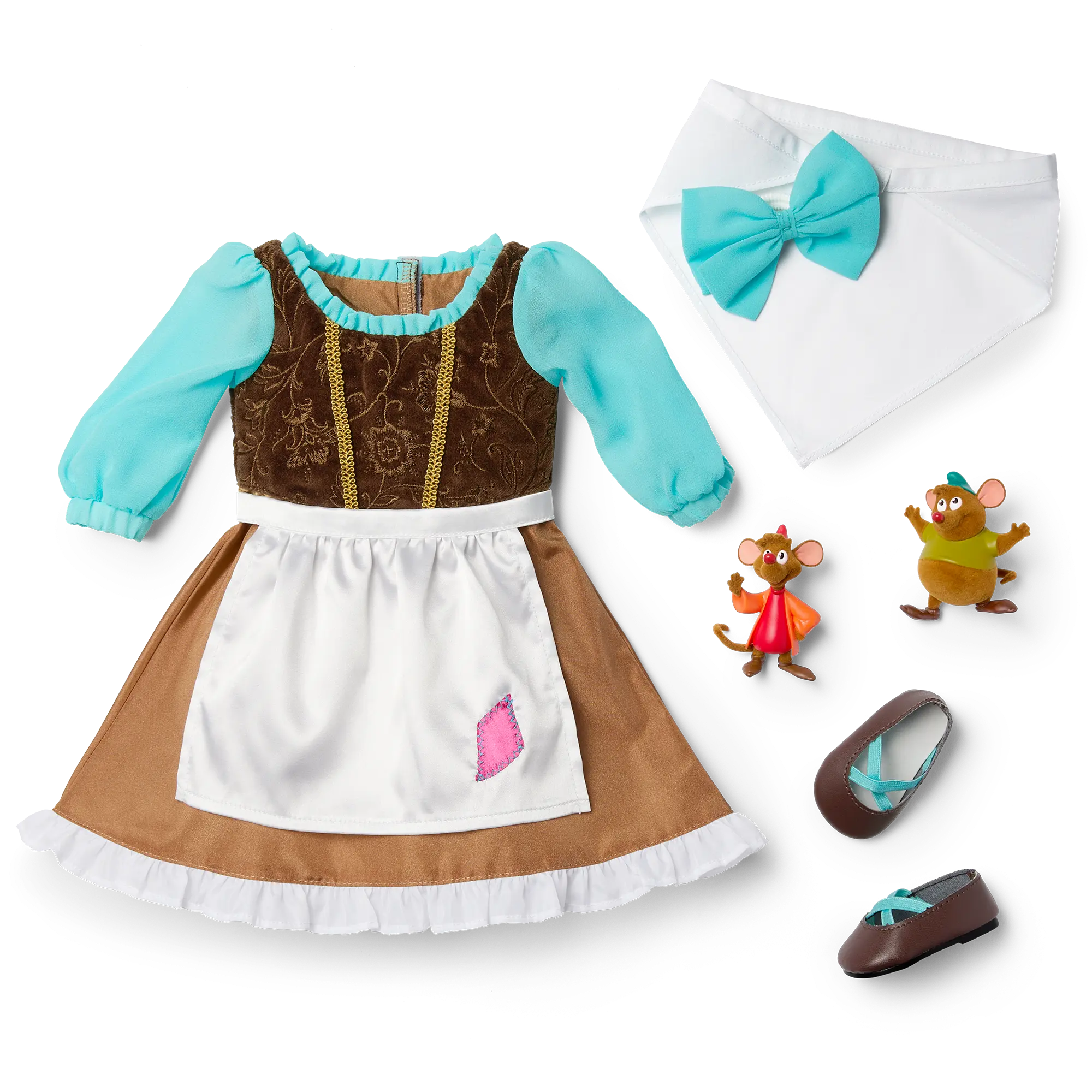 American Girl Disney Princess Cinderella Day Dress, Friends & Accessories For 18-Inch Dolls