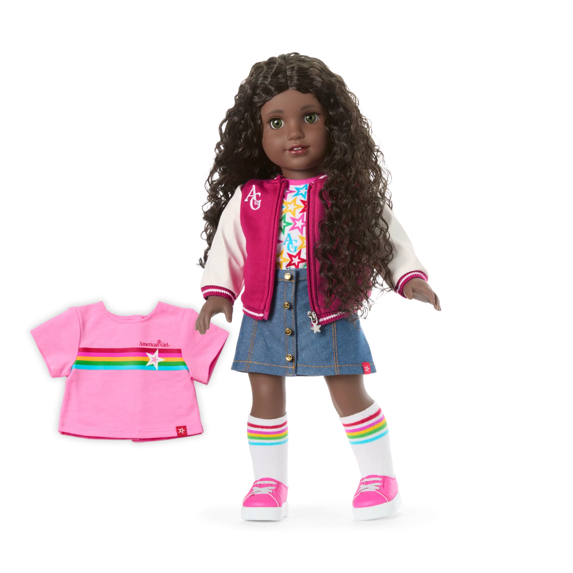 Truly Me 18-Inch Doll #127 With Curly Dark-Brown Hair - Image 2