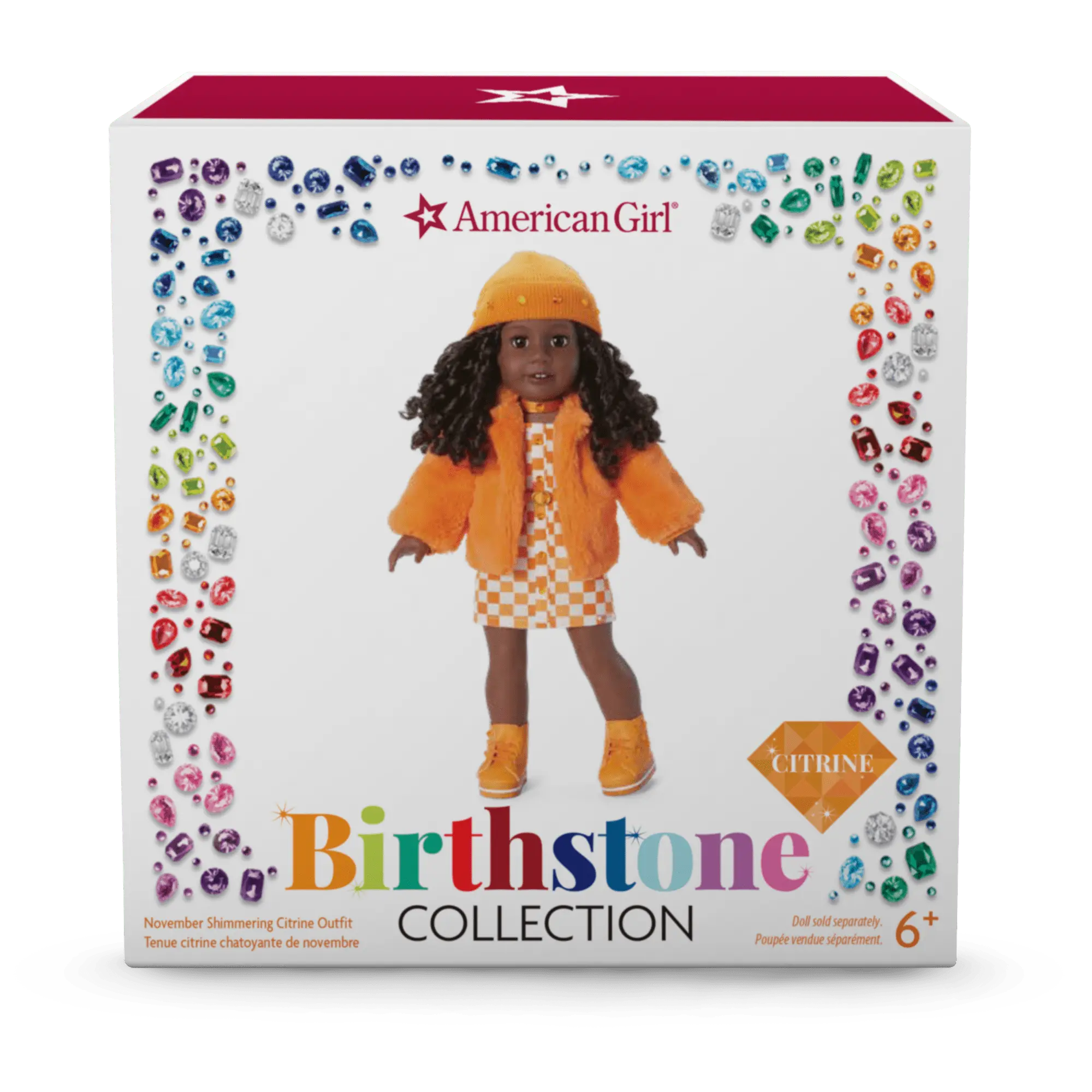 November Shimmering Citrine Outfit For 18-Inch Dolls - Image 7