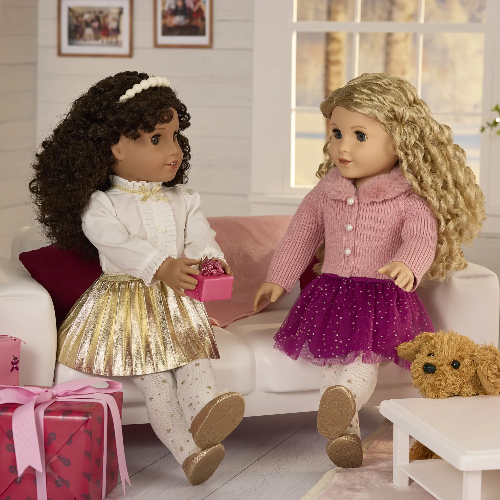 American Girl X Janie And Jack Rosy Ribbed Cardigan For 18-Inch Dolls - Image 6