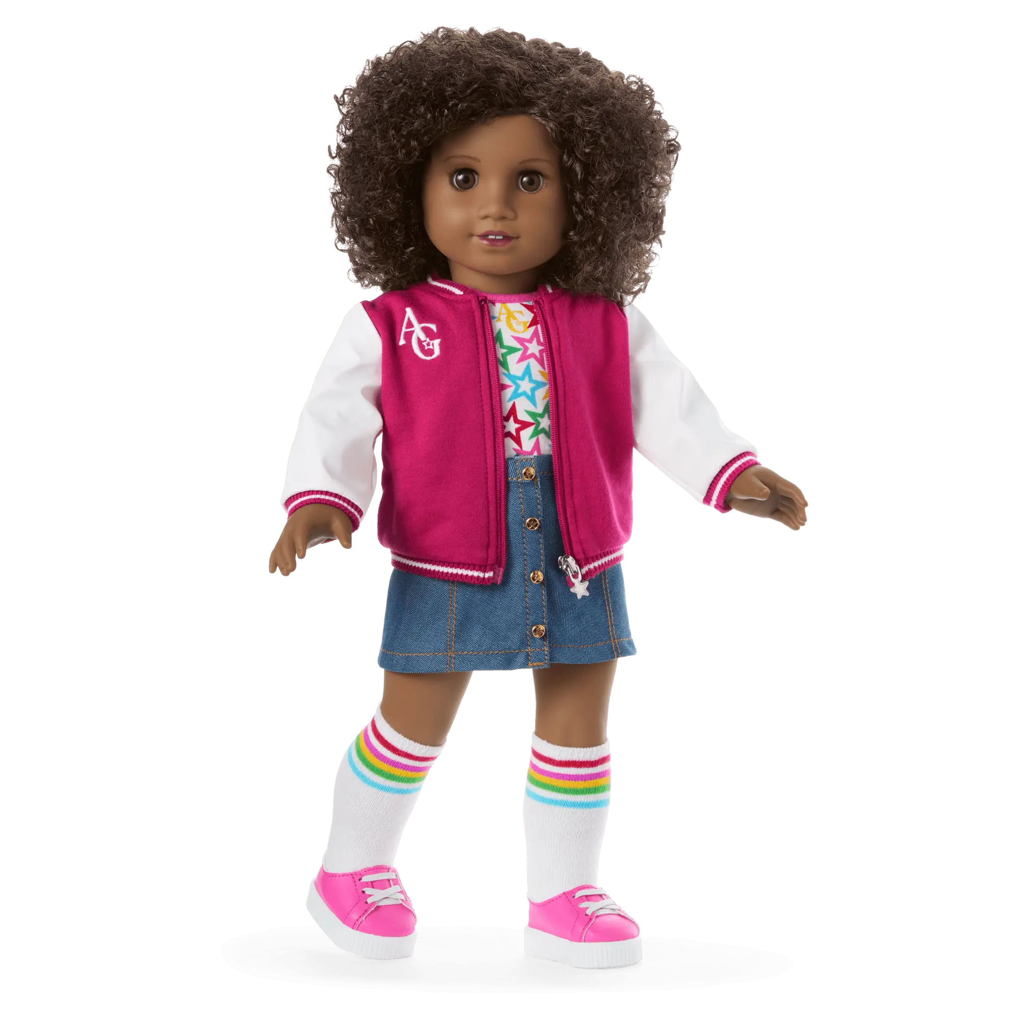 Truly Me 18-Inch Doll #112 With Curly Dark-Brown Hair