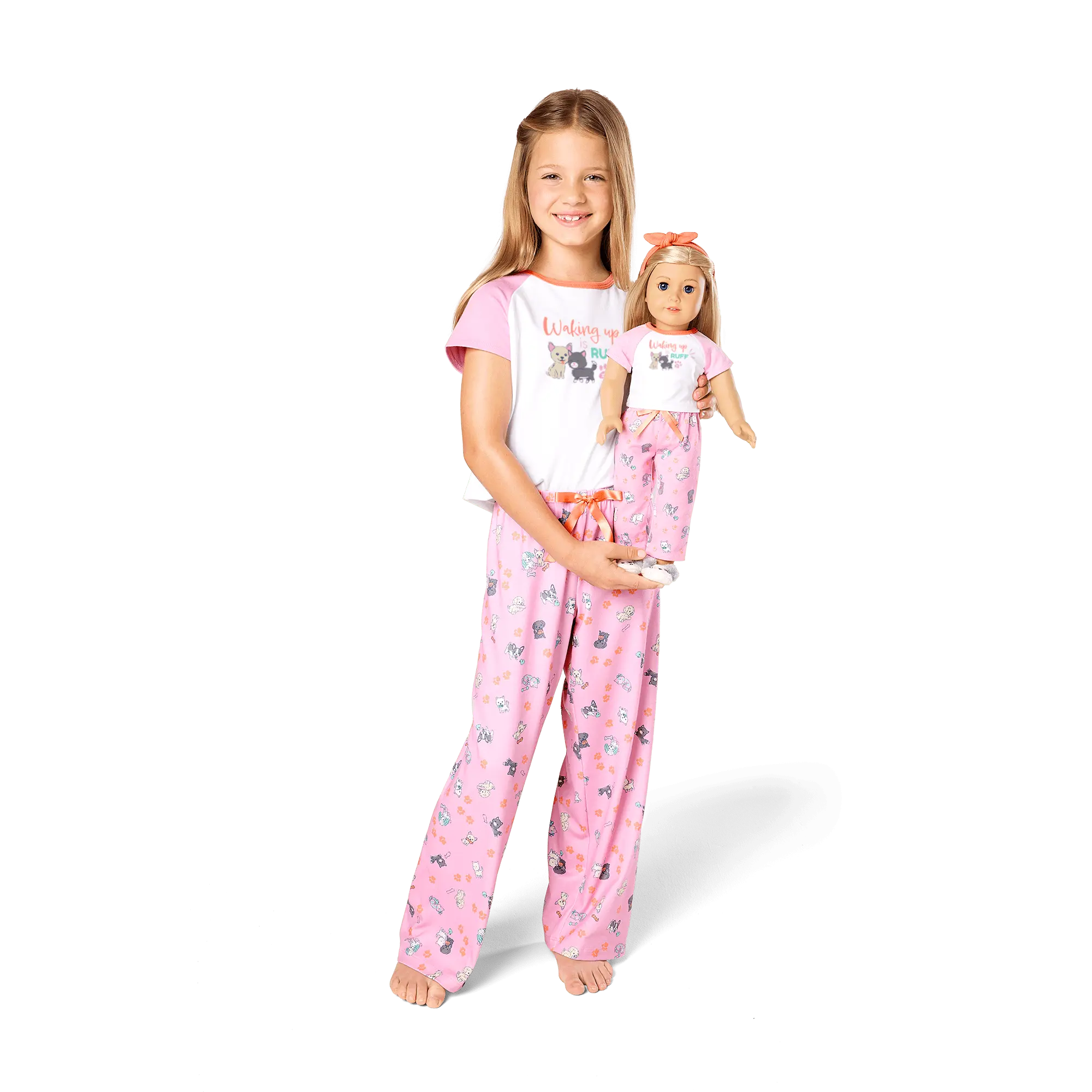 Waking Up Is Ruff Pjs For Girls & 18-Inch Dolls