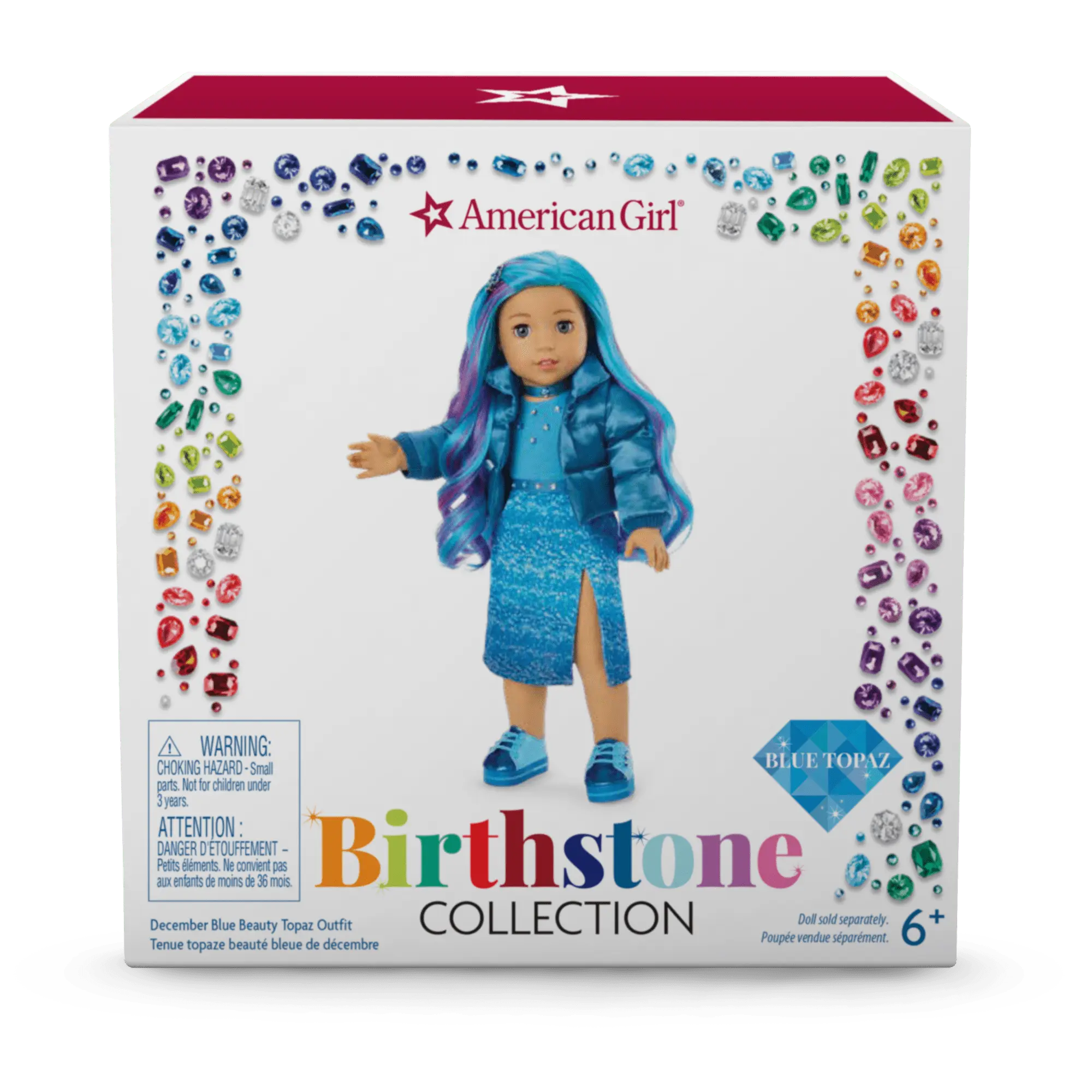 December Blue Beauty Topaz Outfit For 18-Inch Dolls - Image 8