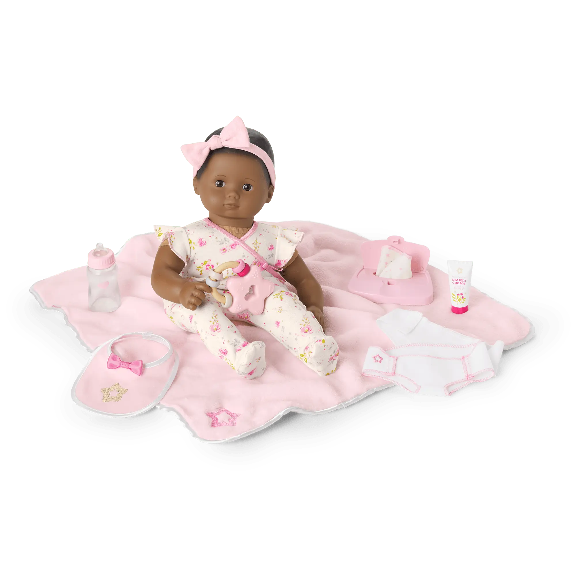 Bitty Baby Doll #1 With Black Hair Care & Play Set