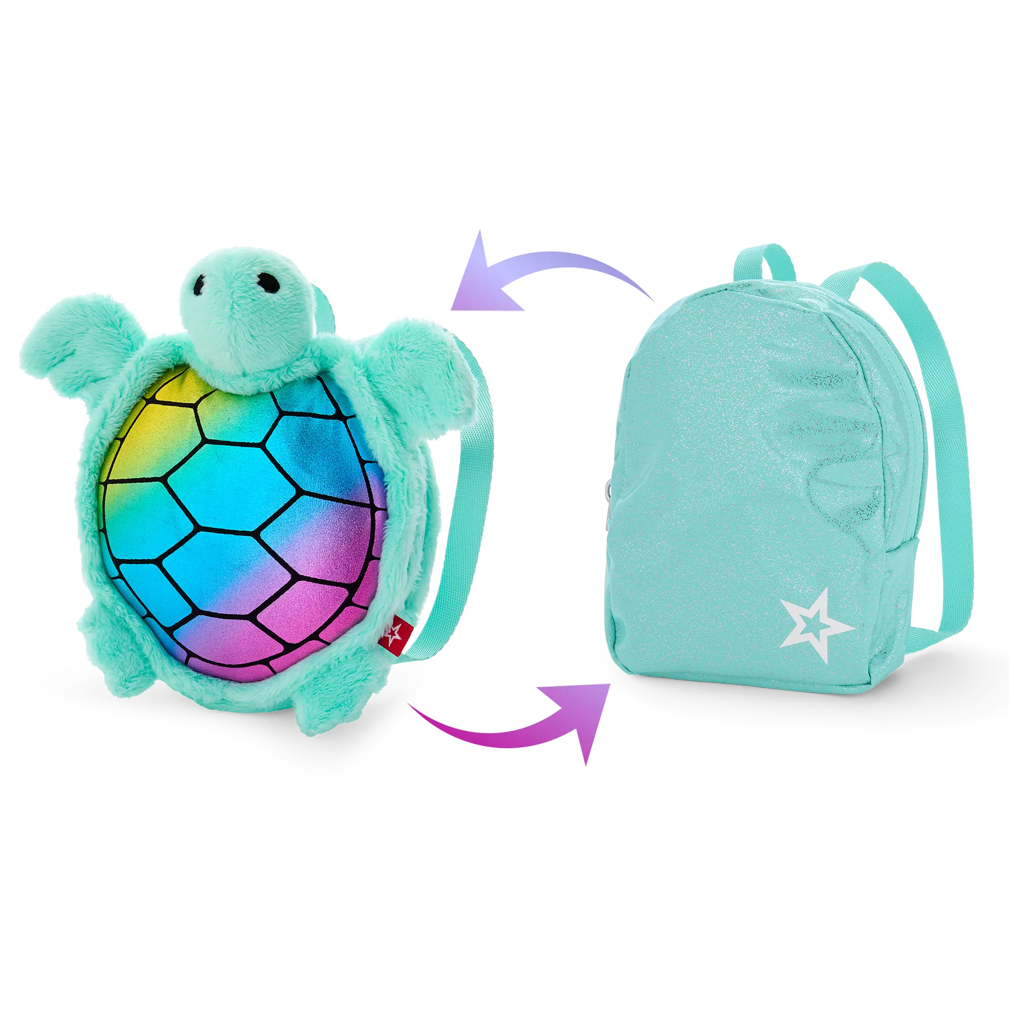 Shimmering Sea Turtle Backpack & Accessory Set For 18-Inch Dolls - Image 2