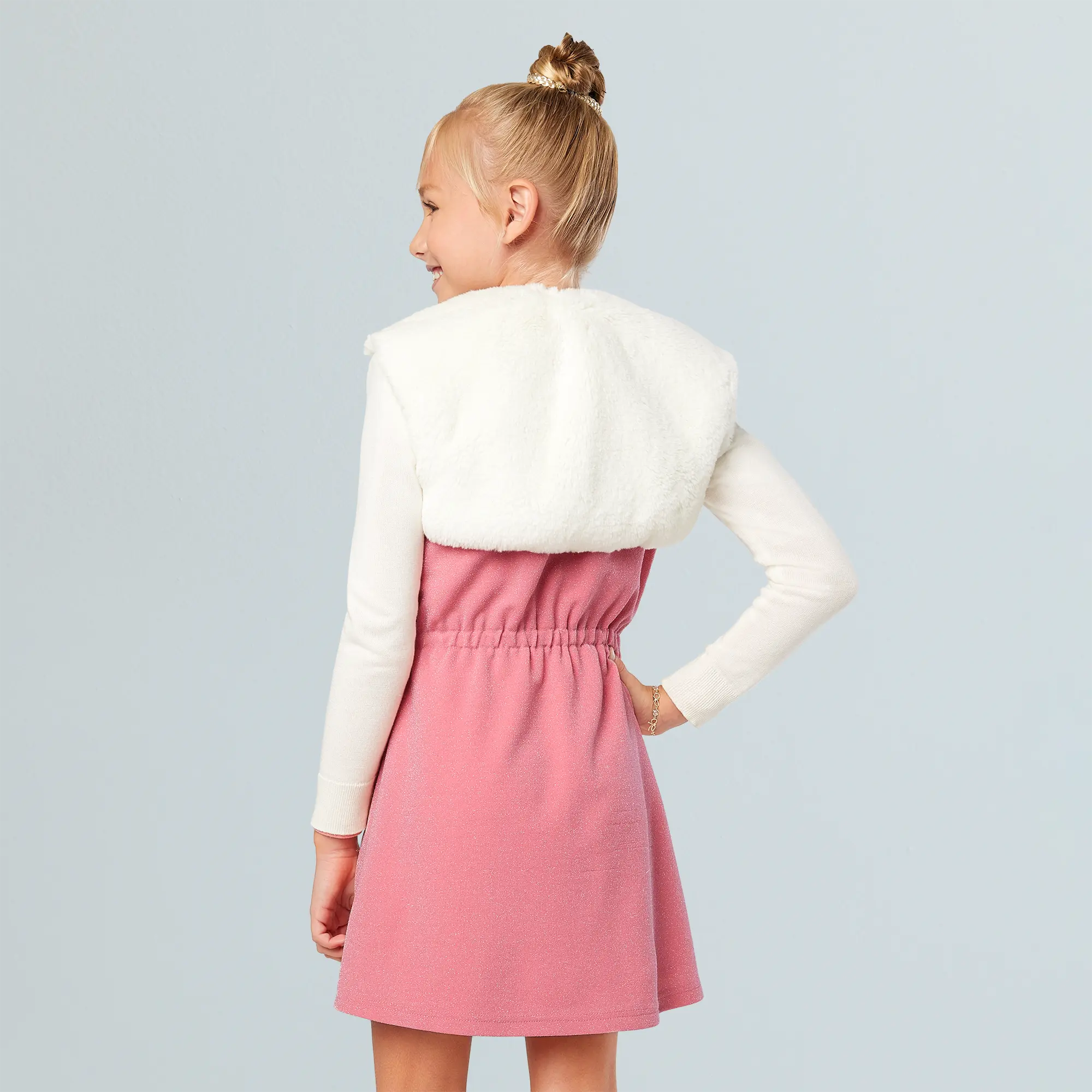 American Girl X Something Navy Frosty Faux-Fur Shrug For Girls - Image 7