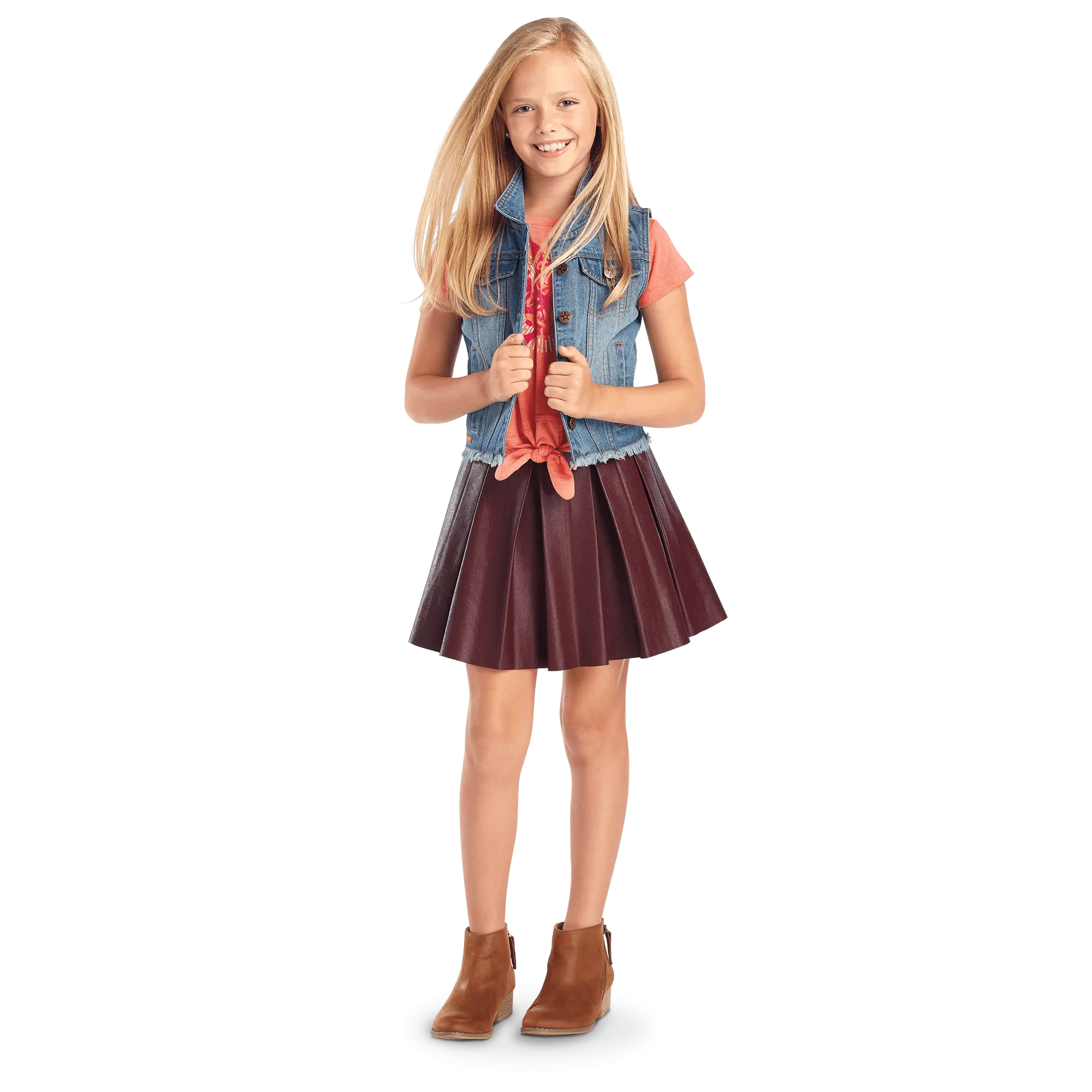 Embossed Paisley Skirt For Girls - Image 2