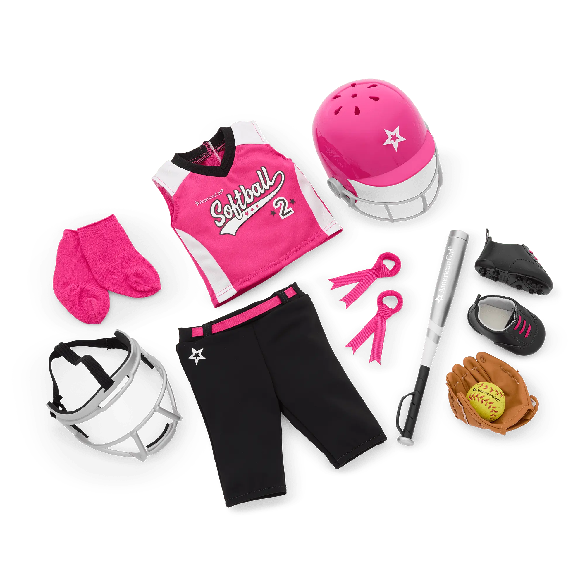 Softball Star Uniform For 18-Inch Dolls