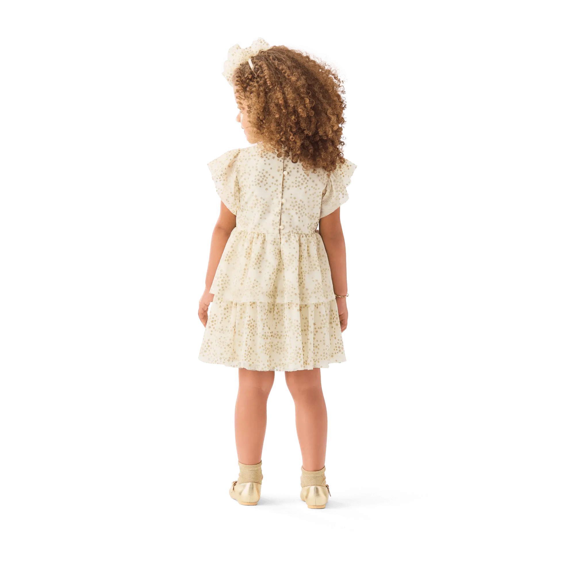American Girl X Janie And Jack Sparkly Cream Celebration Dress For Little Girls & Girls - Image 5
