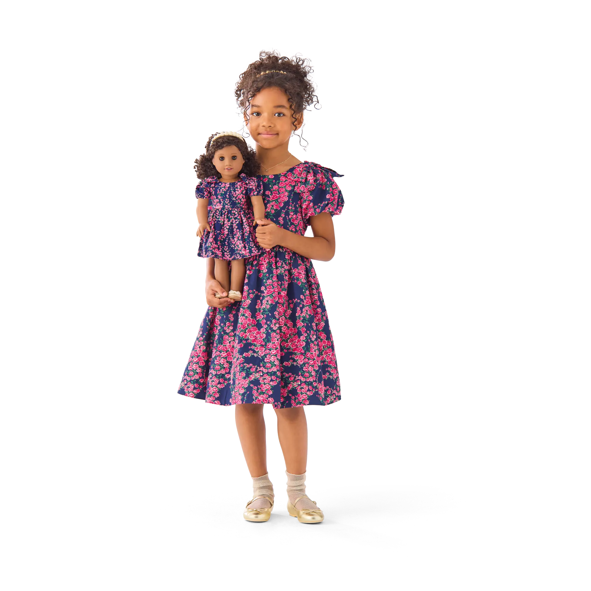 American Girl X Janie And Jack Rosy Cascade Party Dress For Girls & 18-Inch Dolls