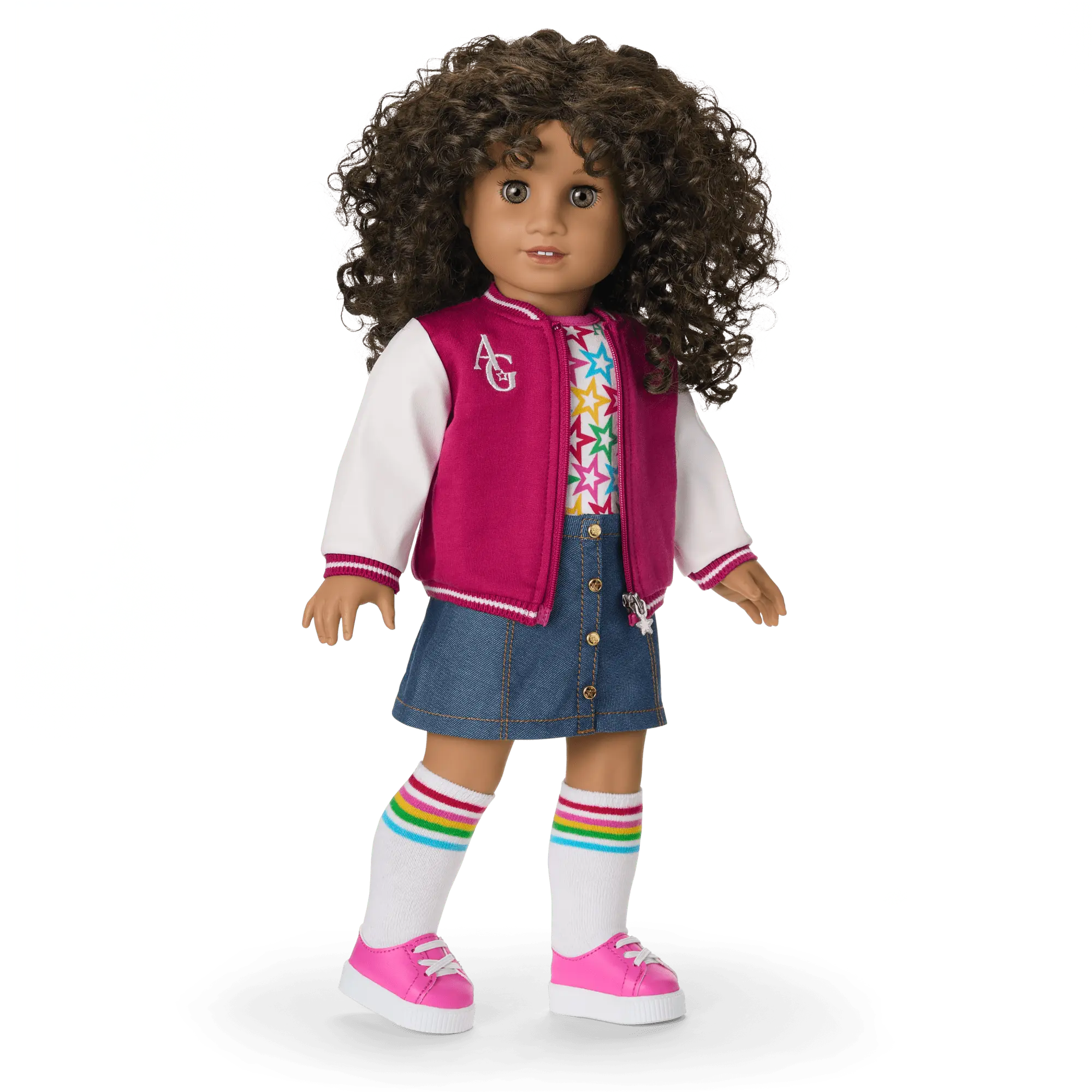 Truly Me 18-Inch Doll #132 With Curly Dark-Brown Hair
