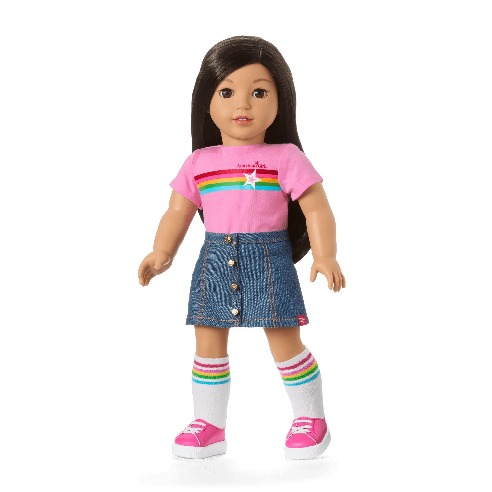 Truly Me 18-Inch Doll #124 With Straight Black-Brown Hair - Image 10