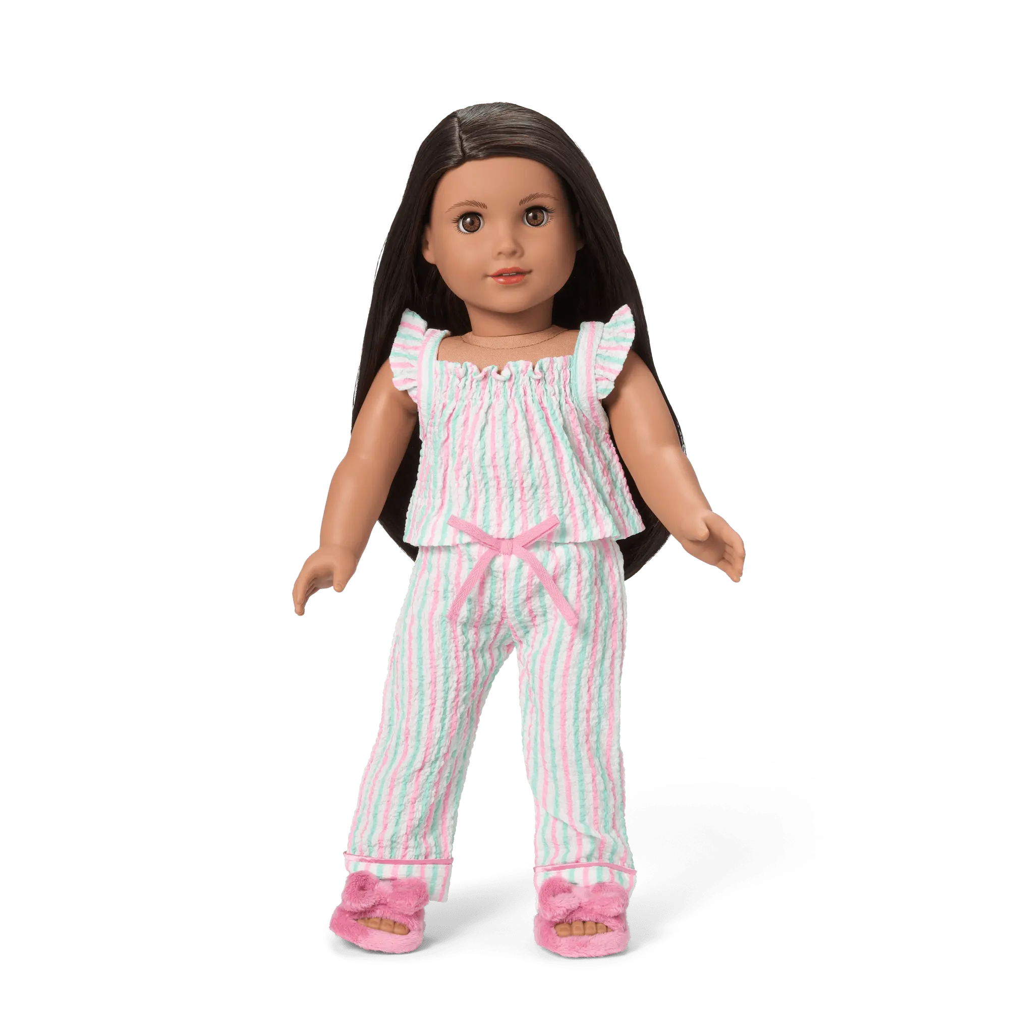 Raquel's Coastal Stripes Pajamas For 18-Inch Dolls (Girl Of The Year 2026) - Image 2