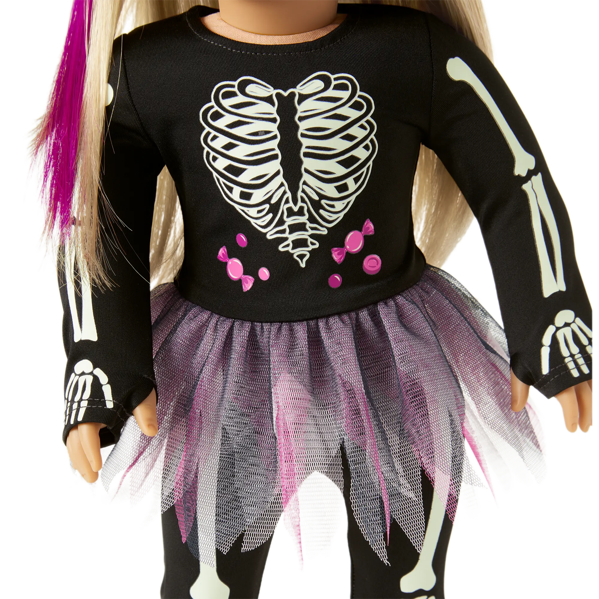 You Glow, Girl! Skeleton Costume For 18-Inch Dolls - Image 5