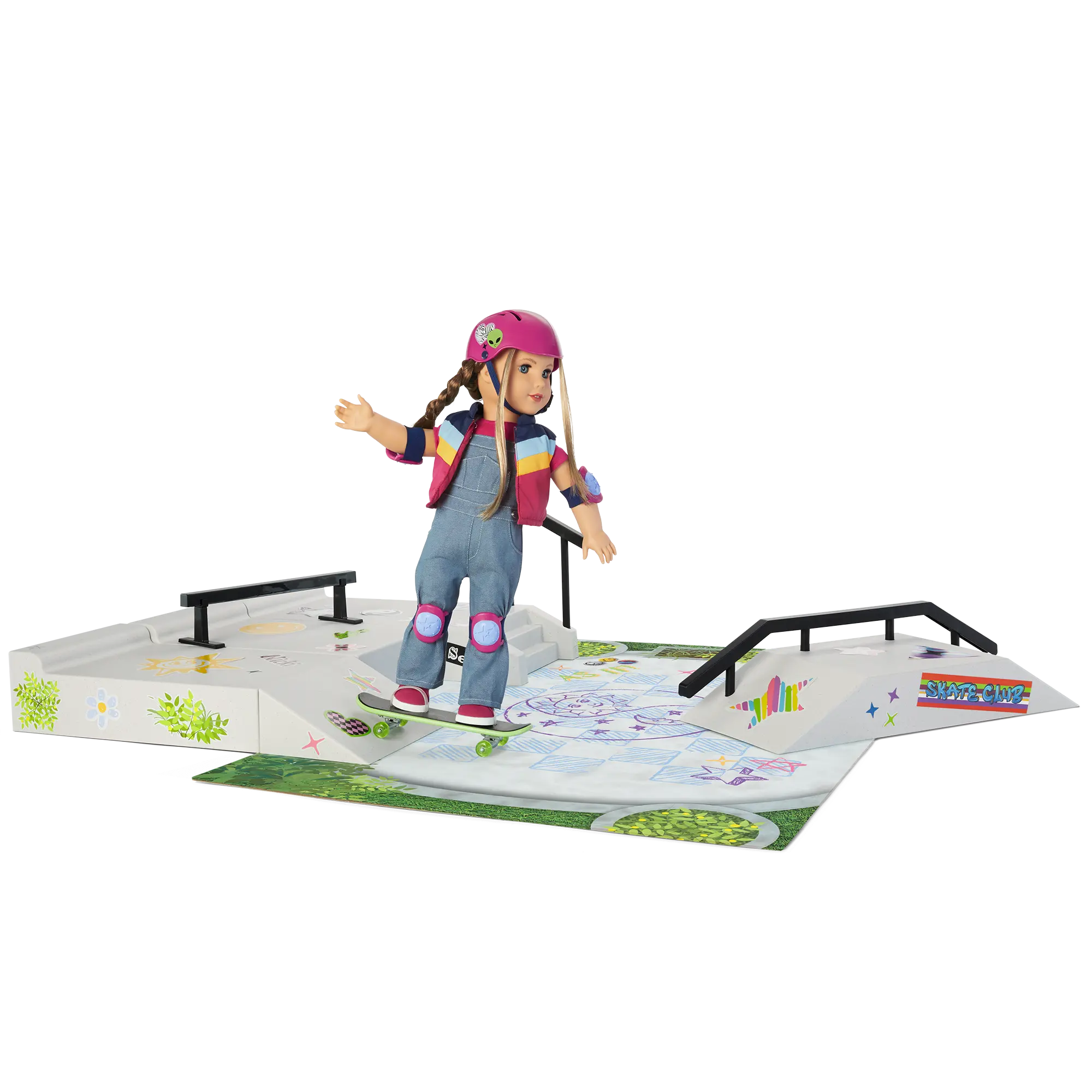 Isabel & Nicki's 2-In-1 Tennis Court & Skate Spot For 18-Inch Dolls (Historical Characters) - Image 3