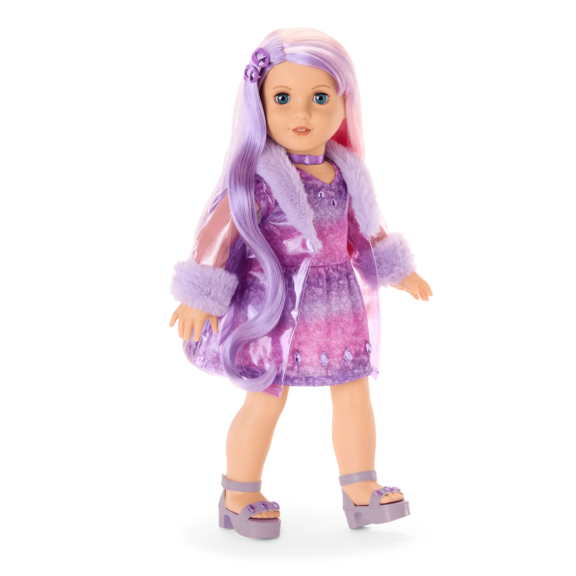 February Amazing Amethyst Outfit For 18-Inch Dolls - Image 2