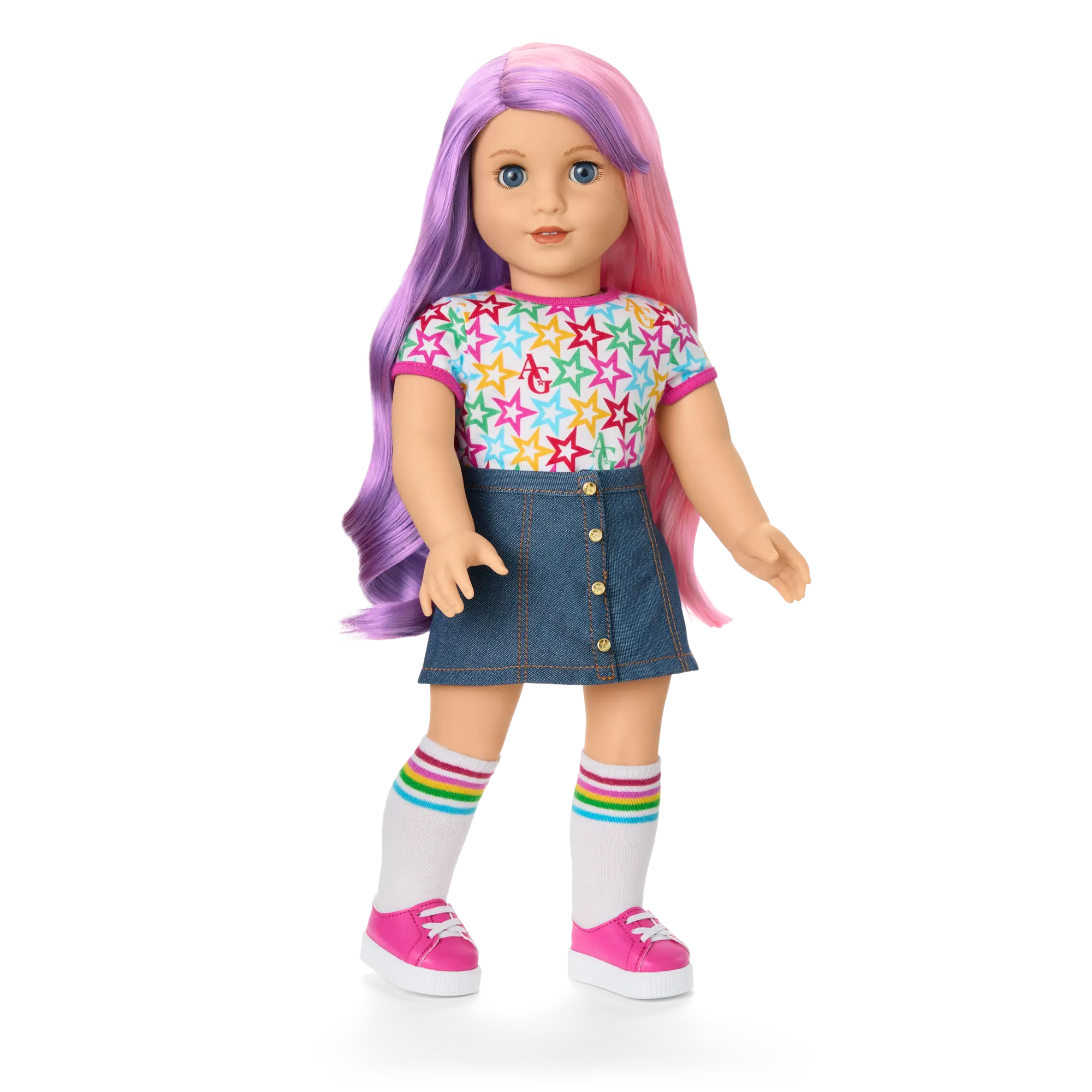 Truly Me 18-Inch Doll #116 With Wavy Purple-And-Pink Hair - Image 9